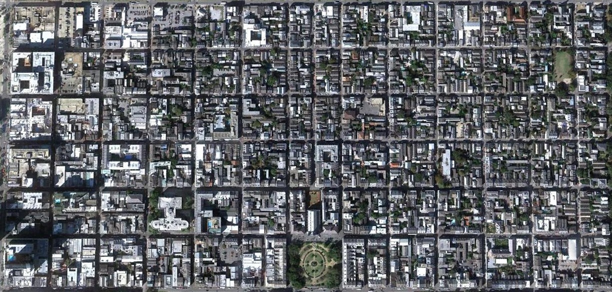 Aerial view of the French Quarter