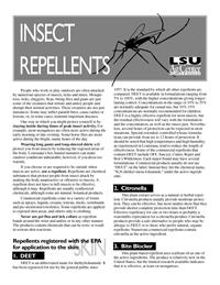 Please click here for the LSU AgCenter publication 2871, Insect Repellents.