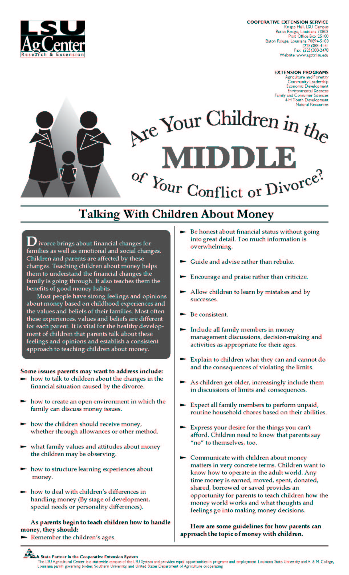 Children in the Middle Series:  Talking With Children About Money