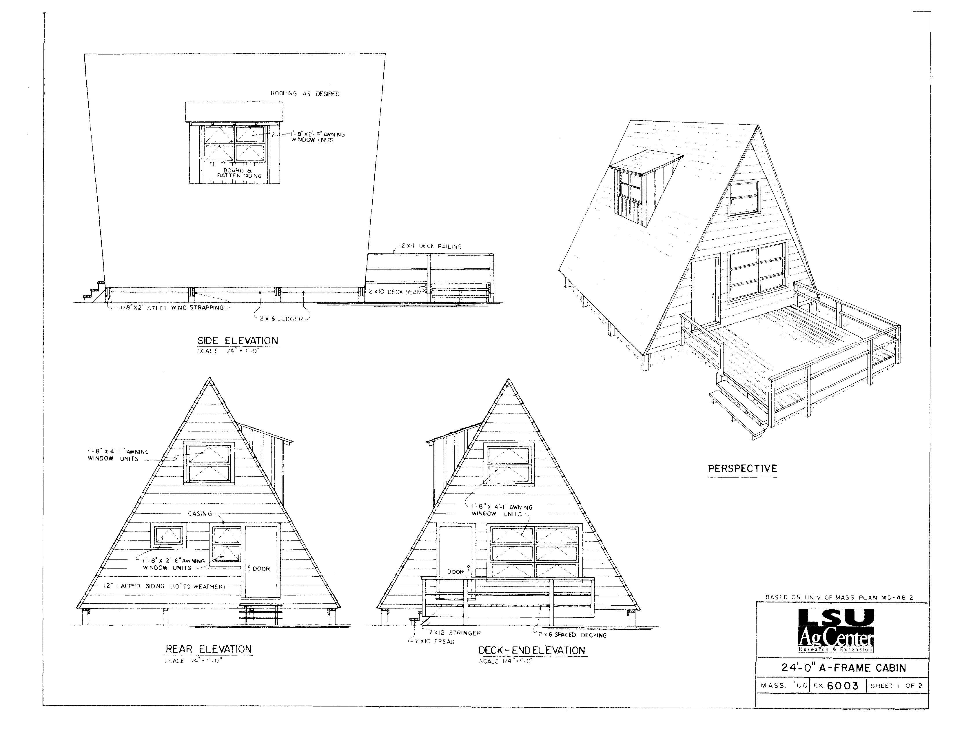 24 "A" Frame Cabin