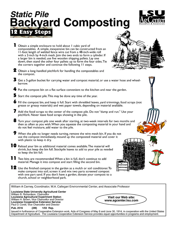 Static Pile Backyard Composting