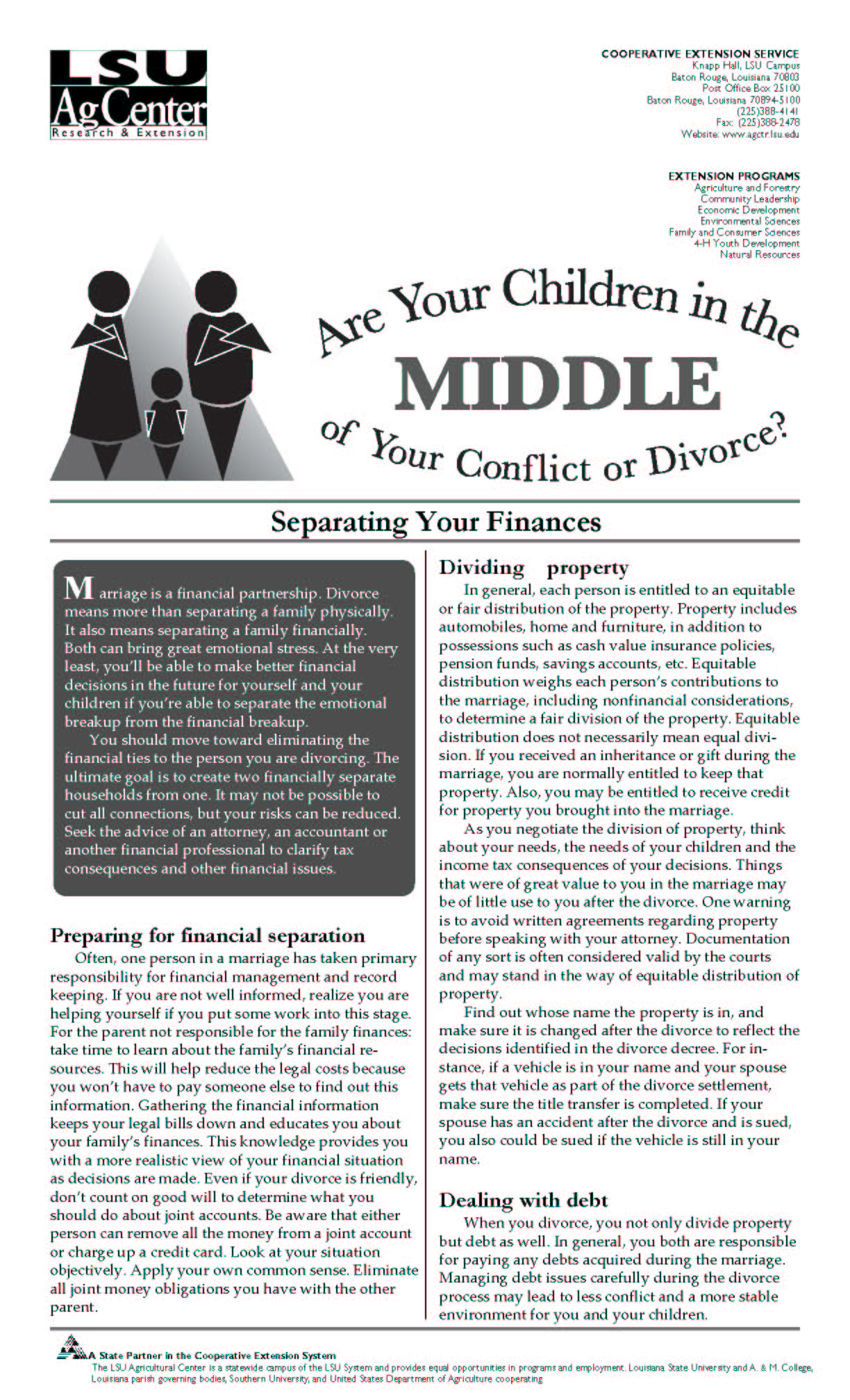 Children in the Middle Series:  Separating Your Finances
