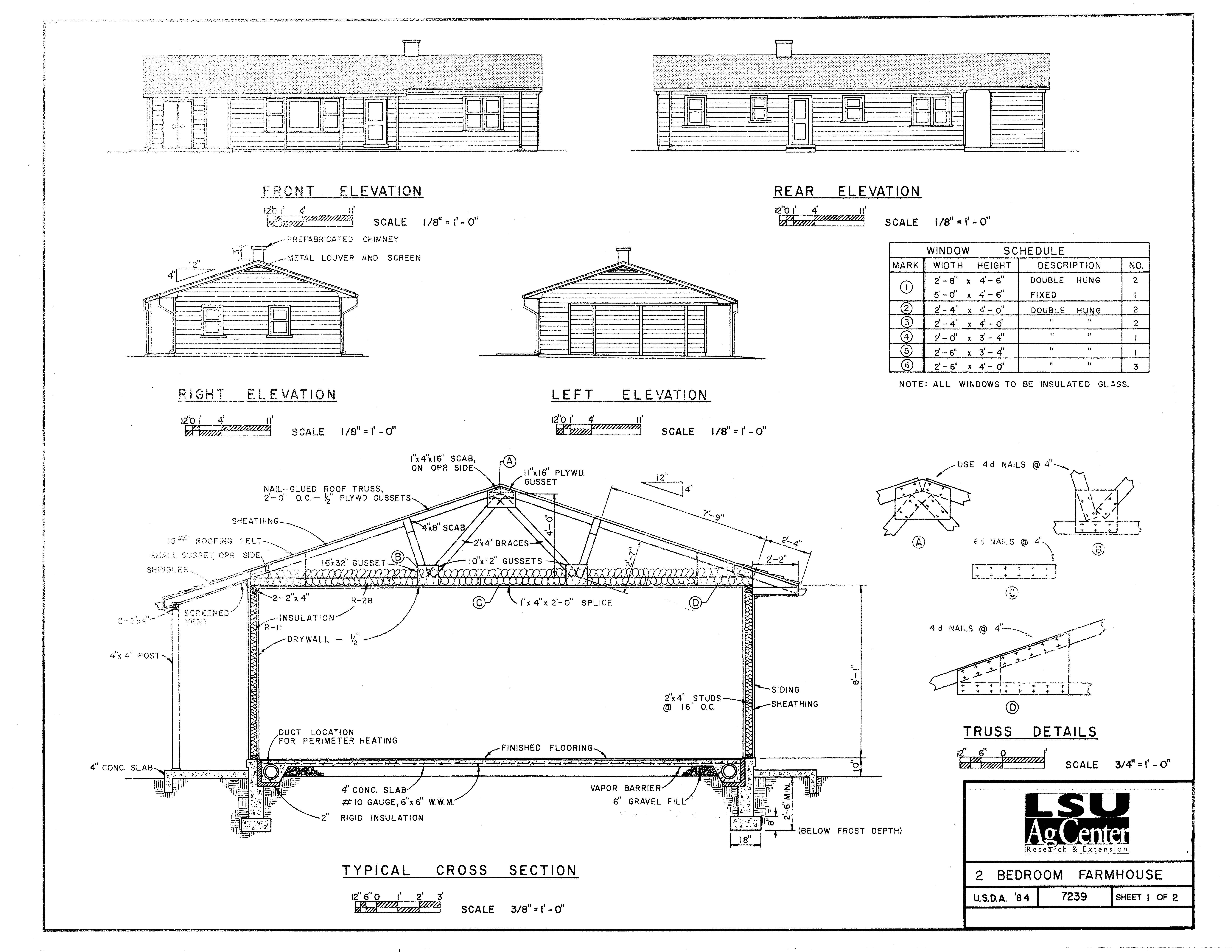 2 Bedroom Farmhouse (box style)