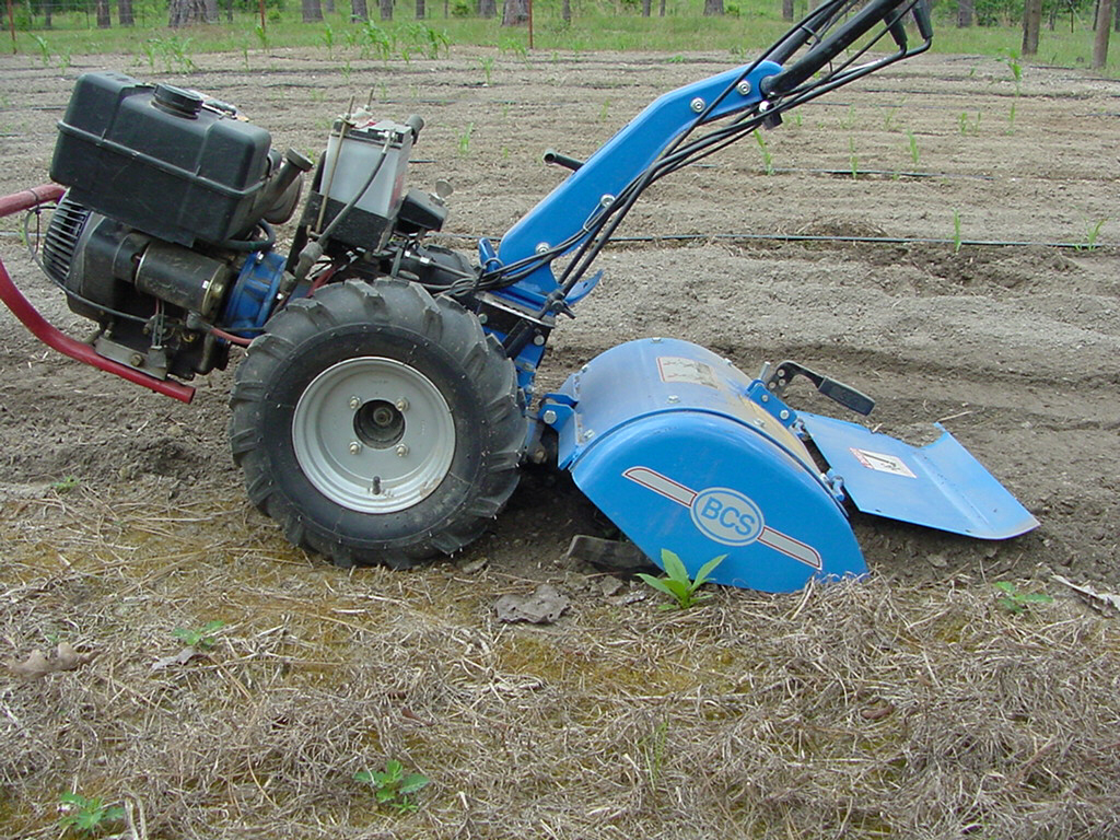 Use of a Rotary Garden Tiller