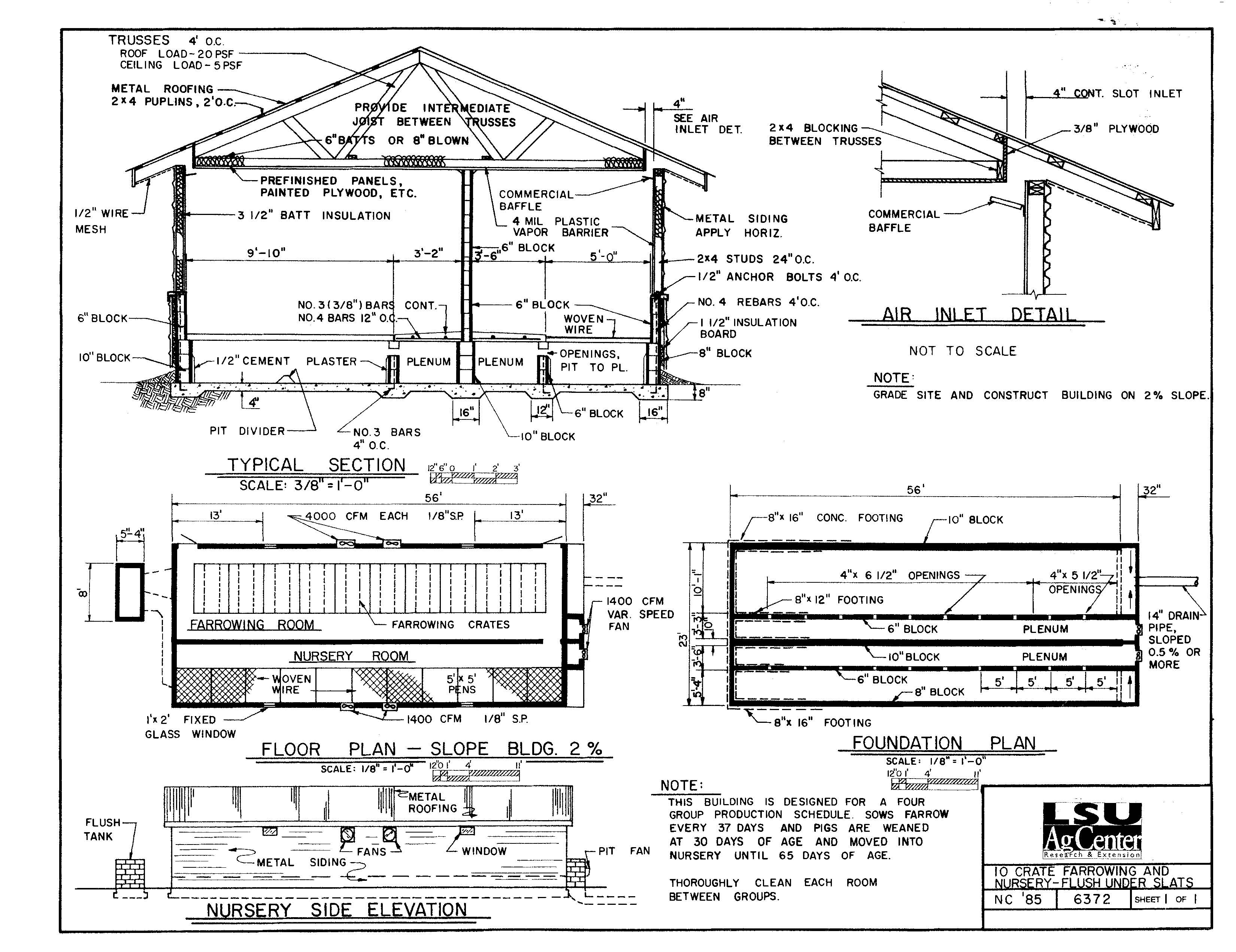 10-Crate Farrowing and Nursery - Flush Under Slats