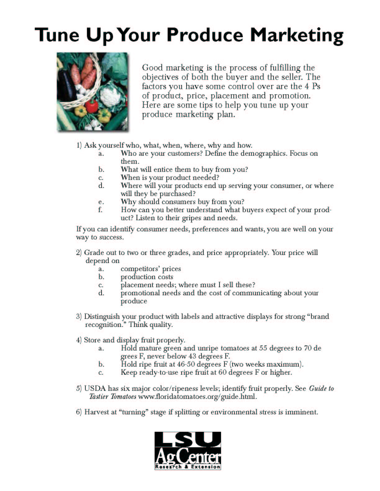 Tune Up Your Produce Marketing