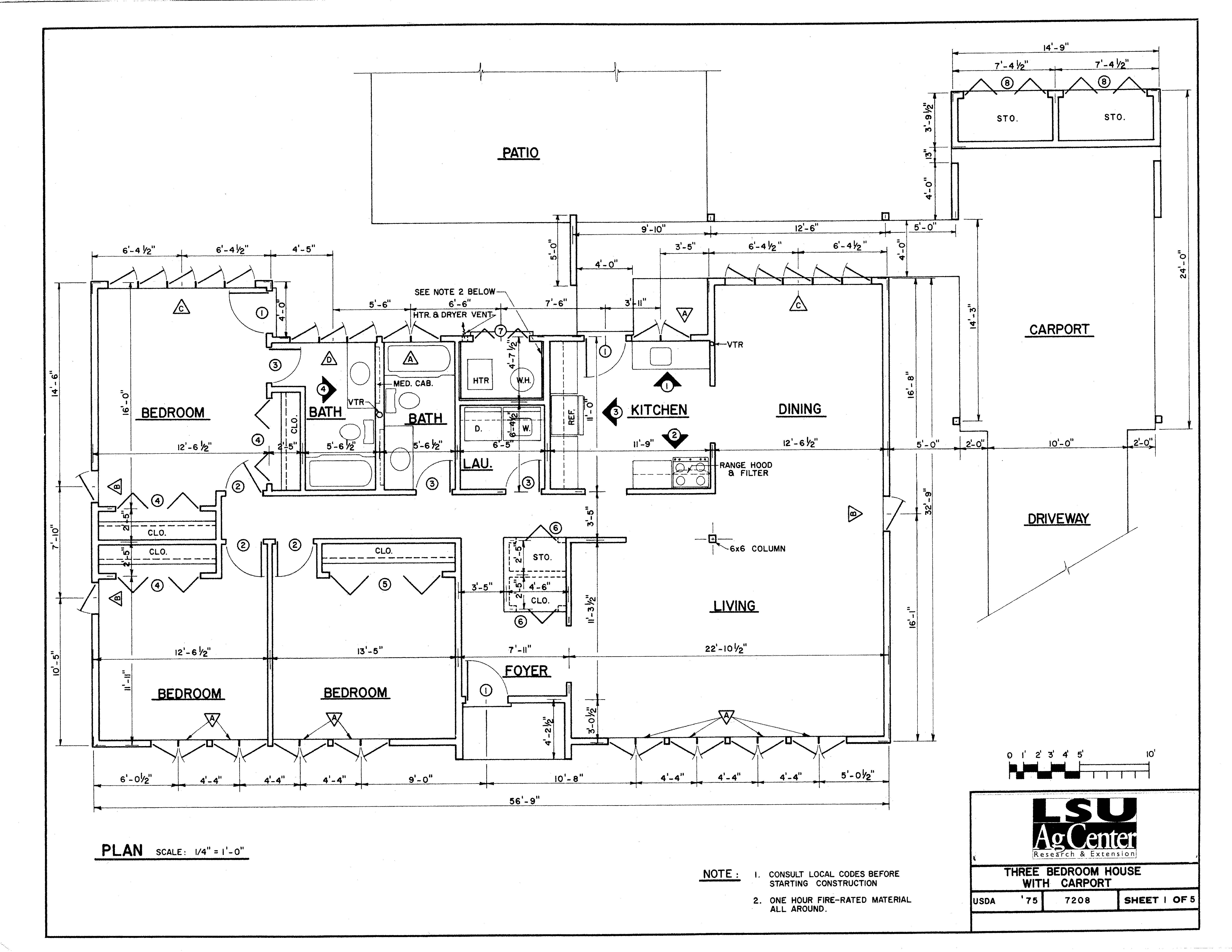 Three Bedroom House with Carport