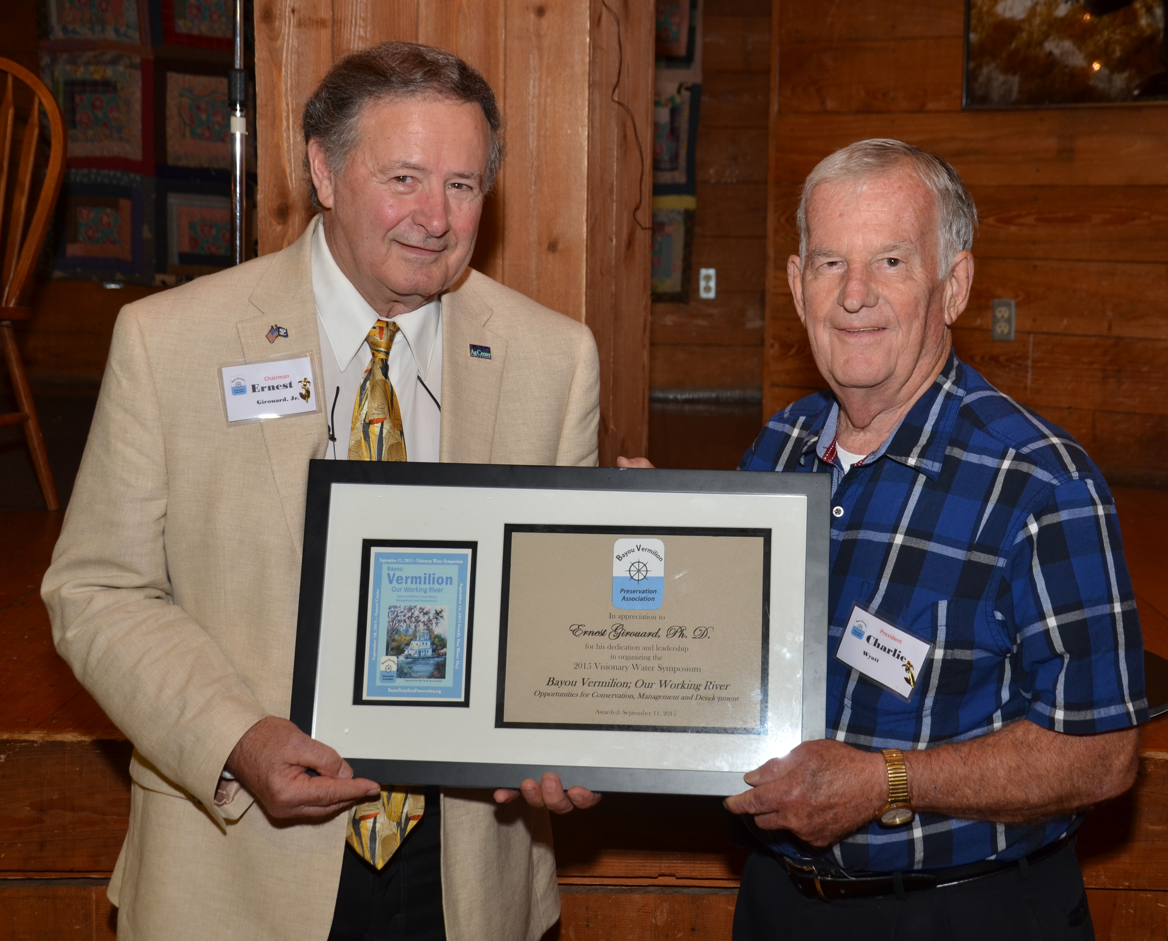 Girouard recognized for work with Bayou Vermilion group