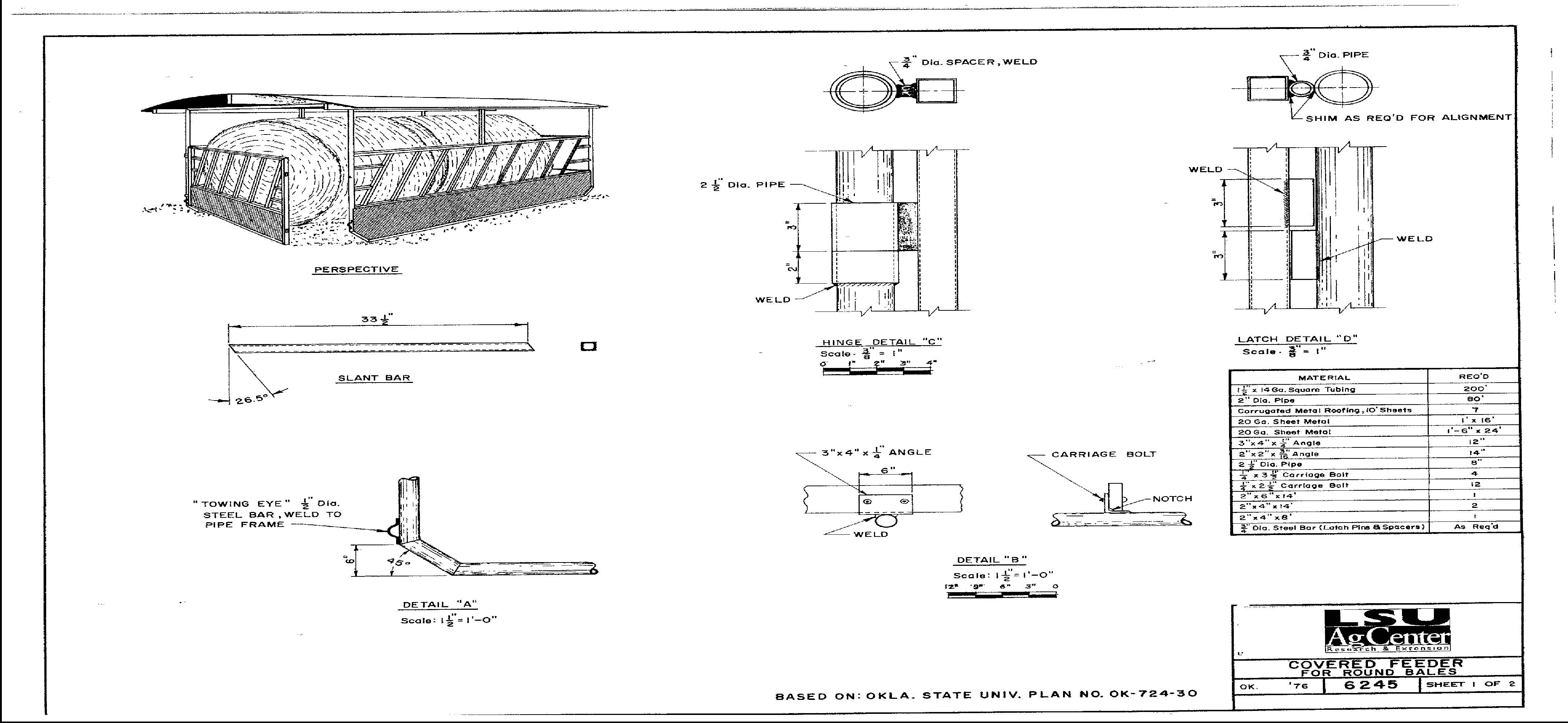 Covered Feeder for Round Bales