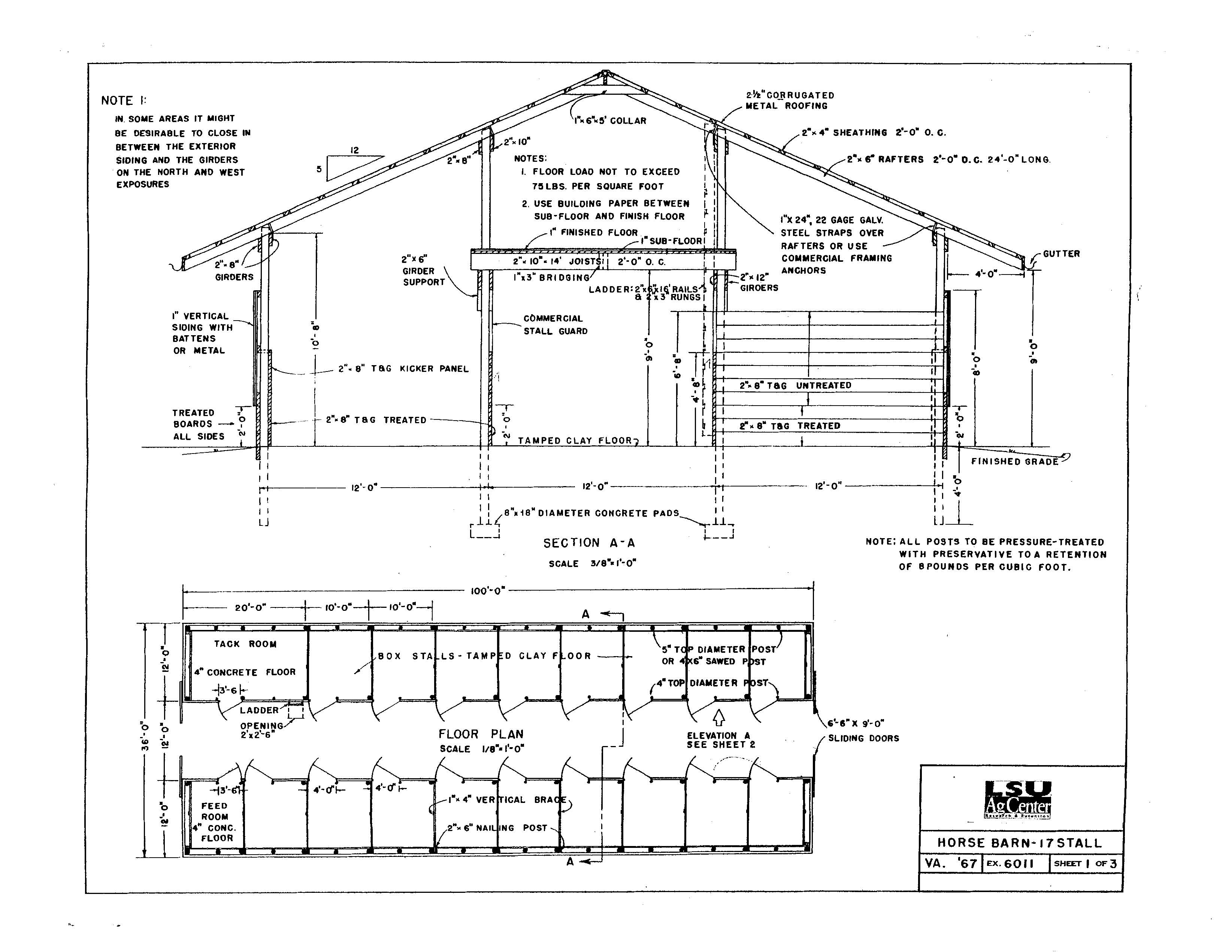 Horse Barn - 17 Stall