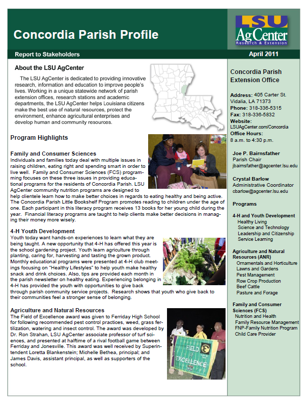 2011 Concordia Parish Profile