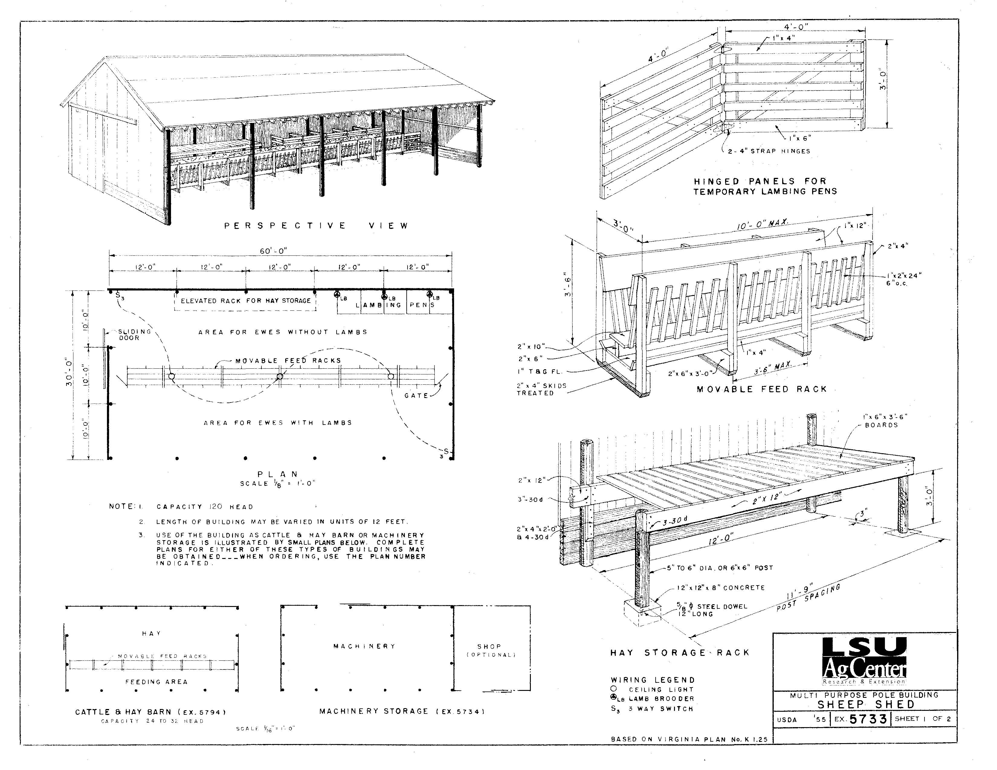 Multipurpose Pole Bldg. Sheep Shed