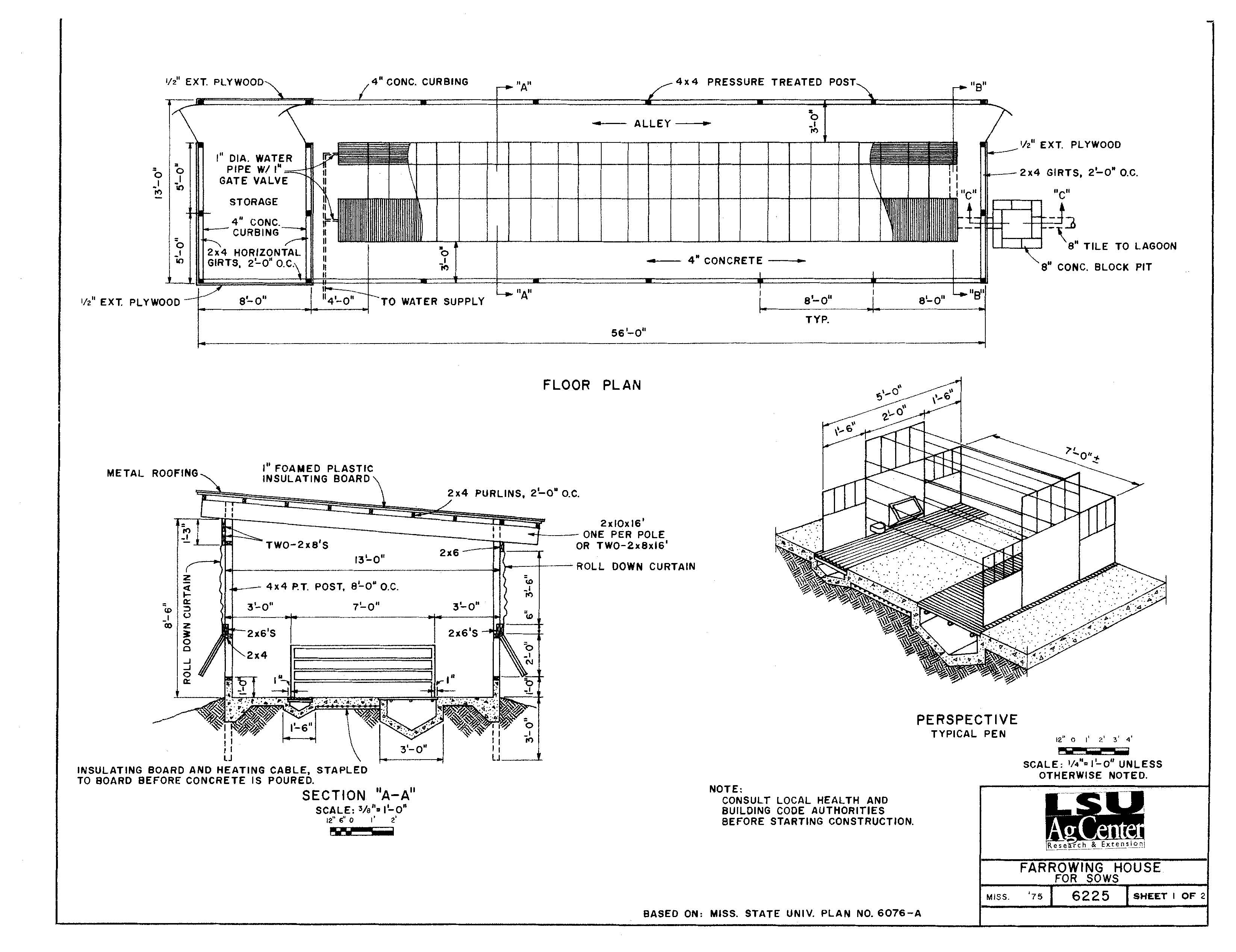 Farrowing House for Sows