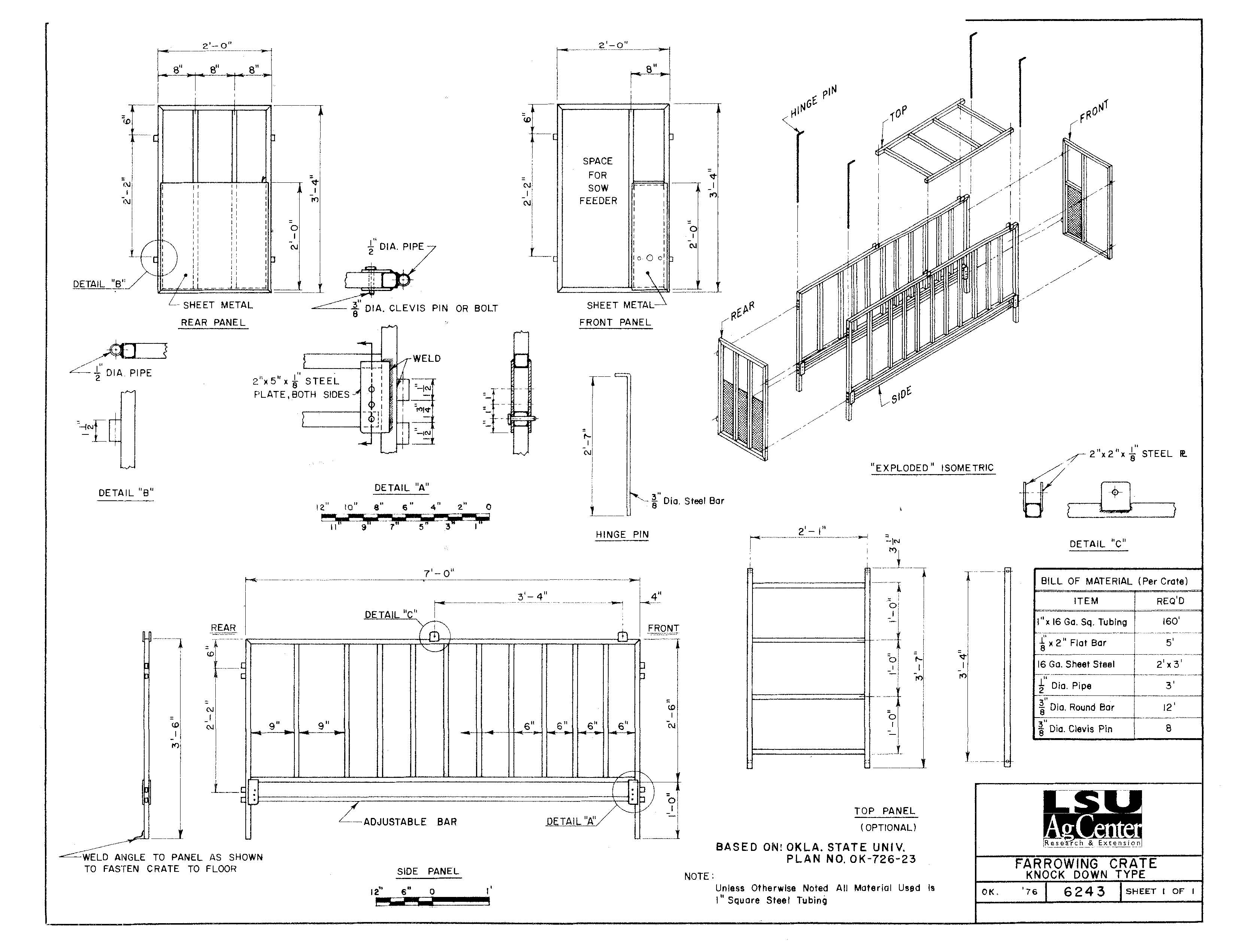 Farrowing Crate (knock down type)