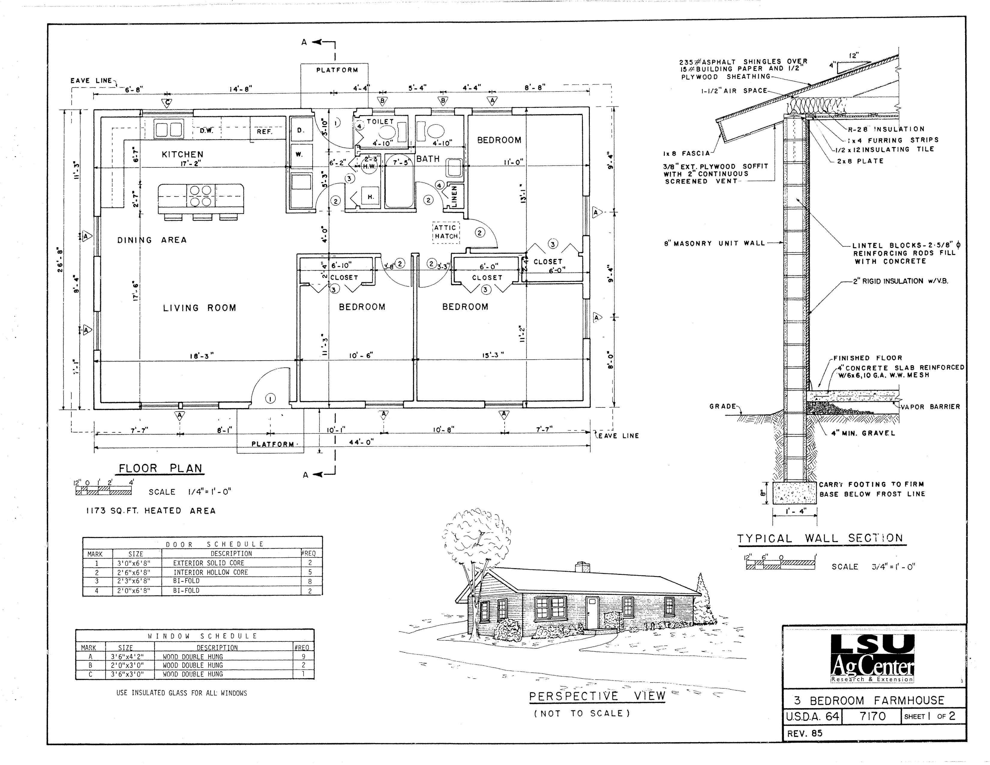 Three Bedroom Farmhouse