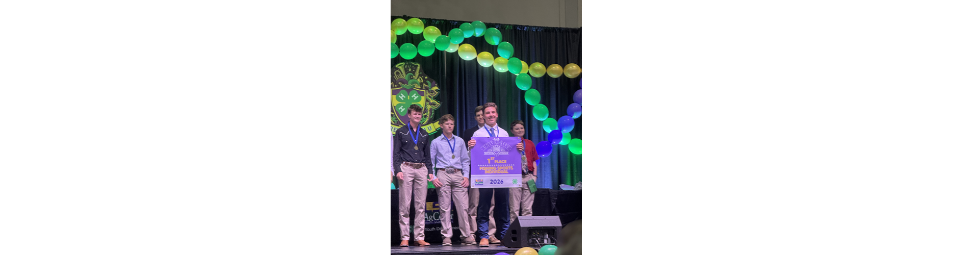 Calcasieu Member Winning 1st Place Competing at 4-H University