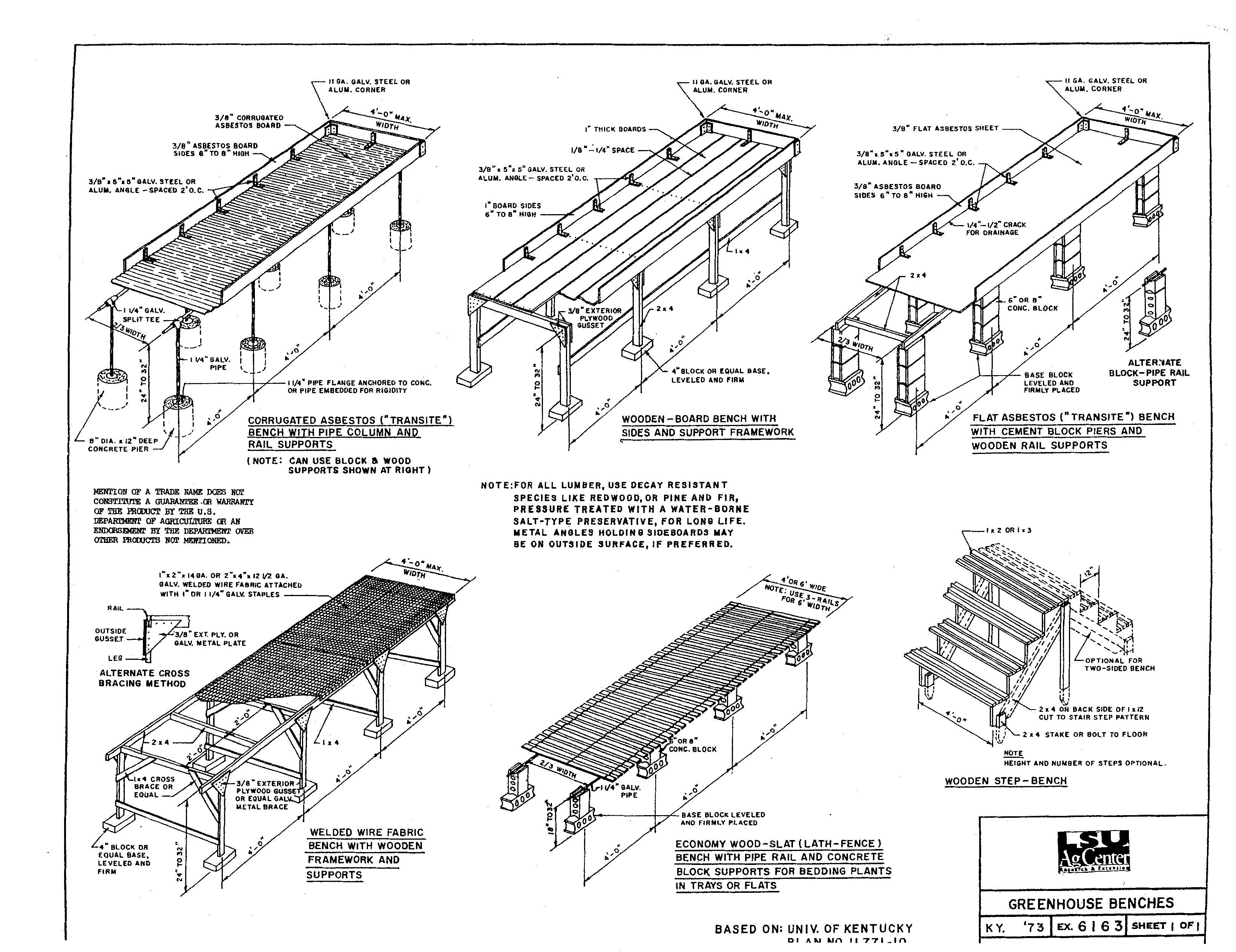 Greenhouse Benches