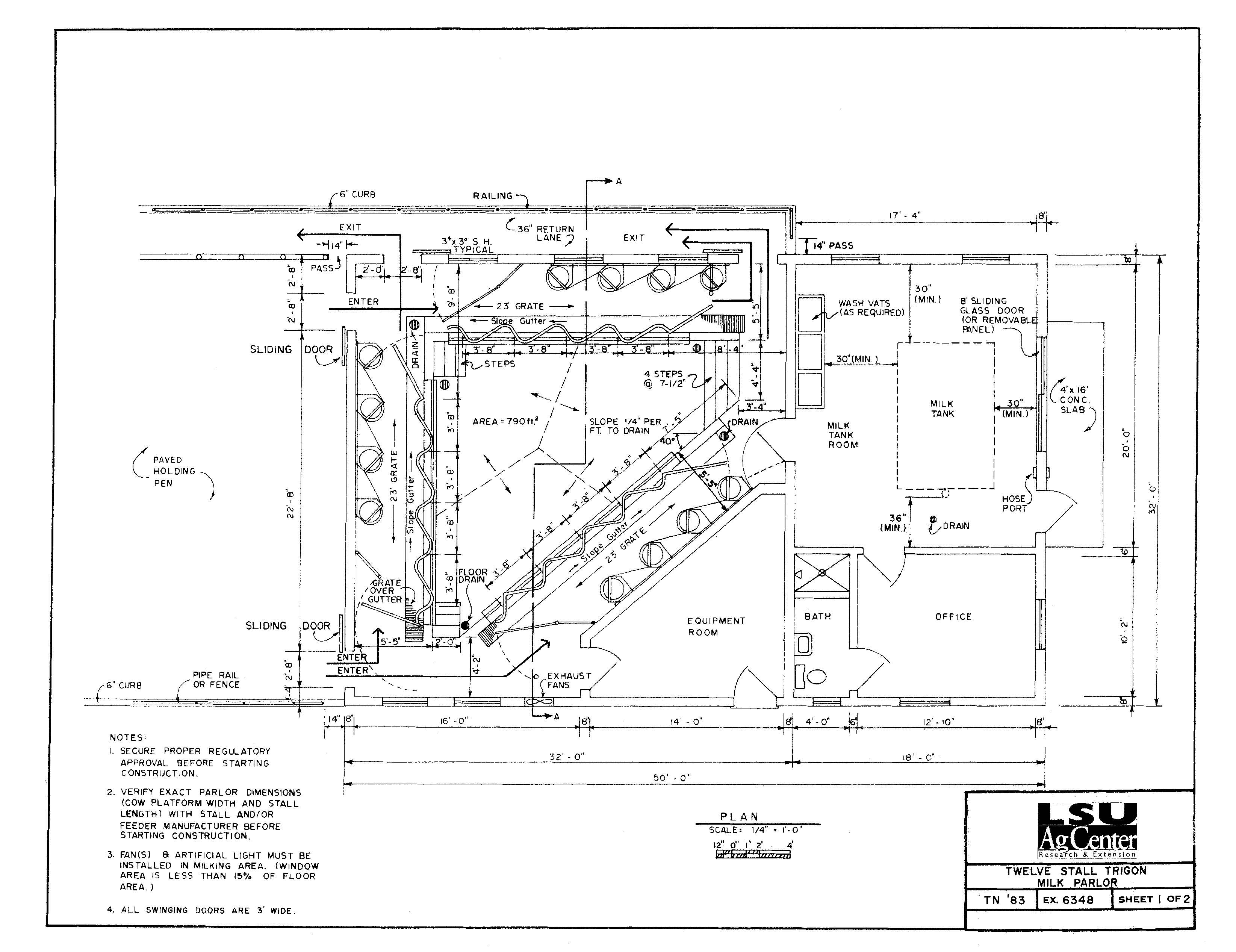 Twelve Stall Trigon Milk Parlor