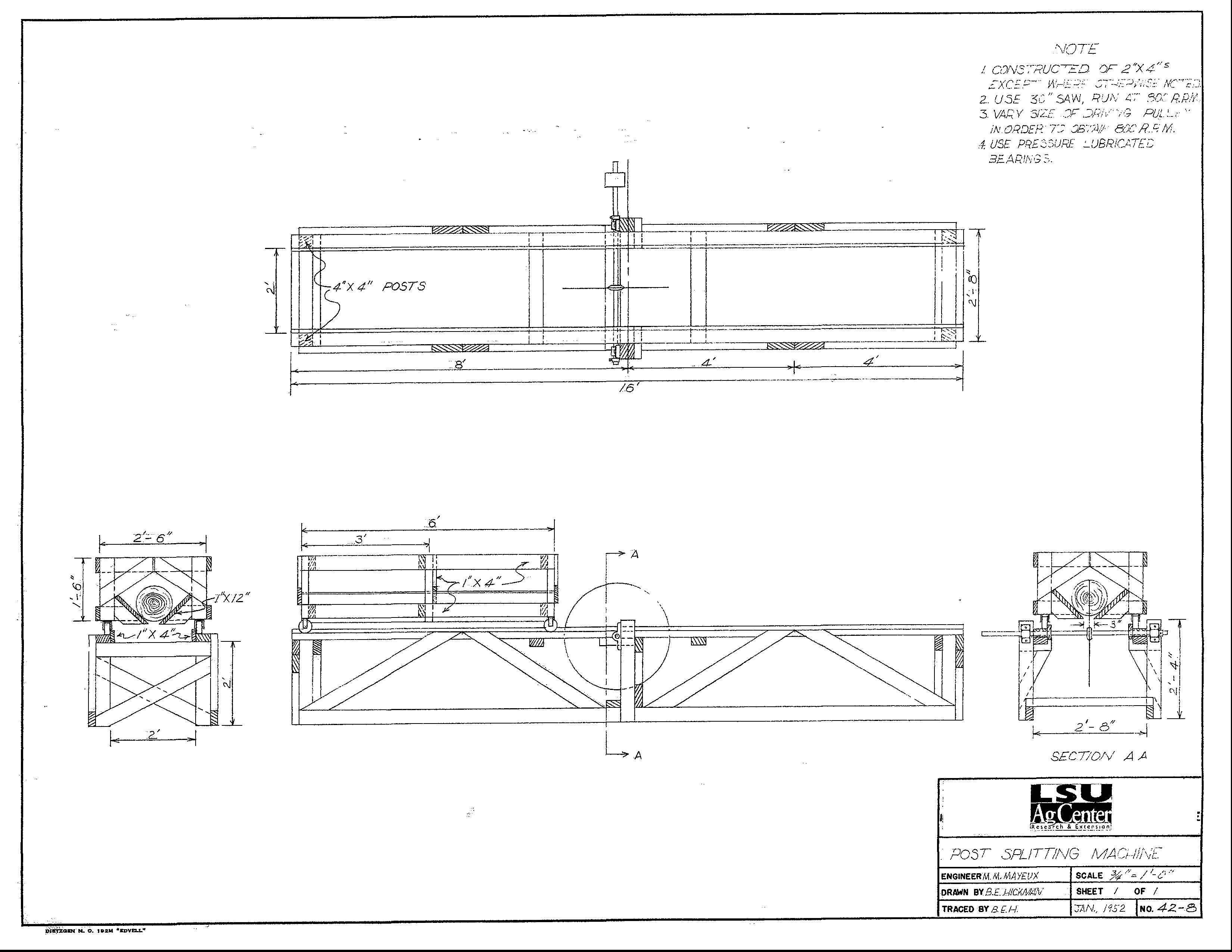 Post Splitting Machine
