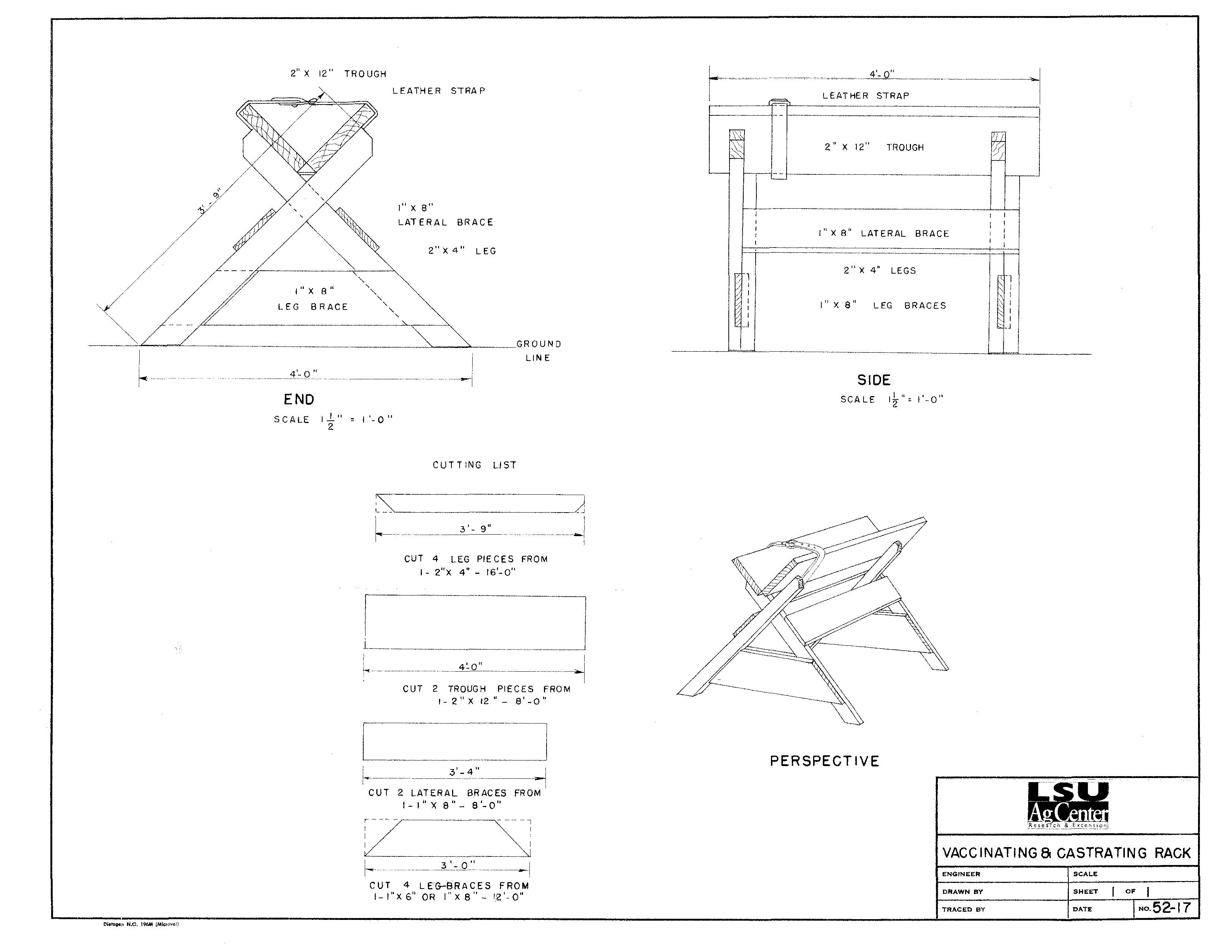 Vaccinating & Castrating Rack