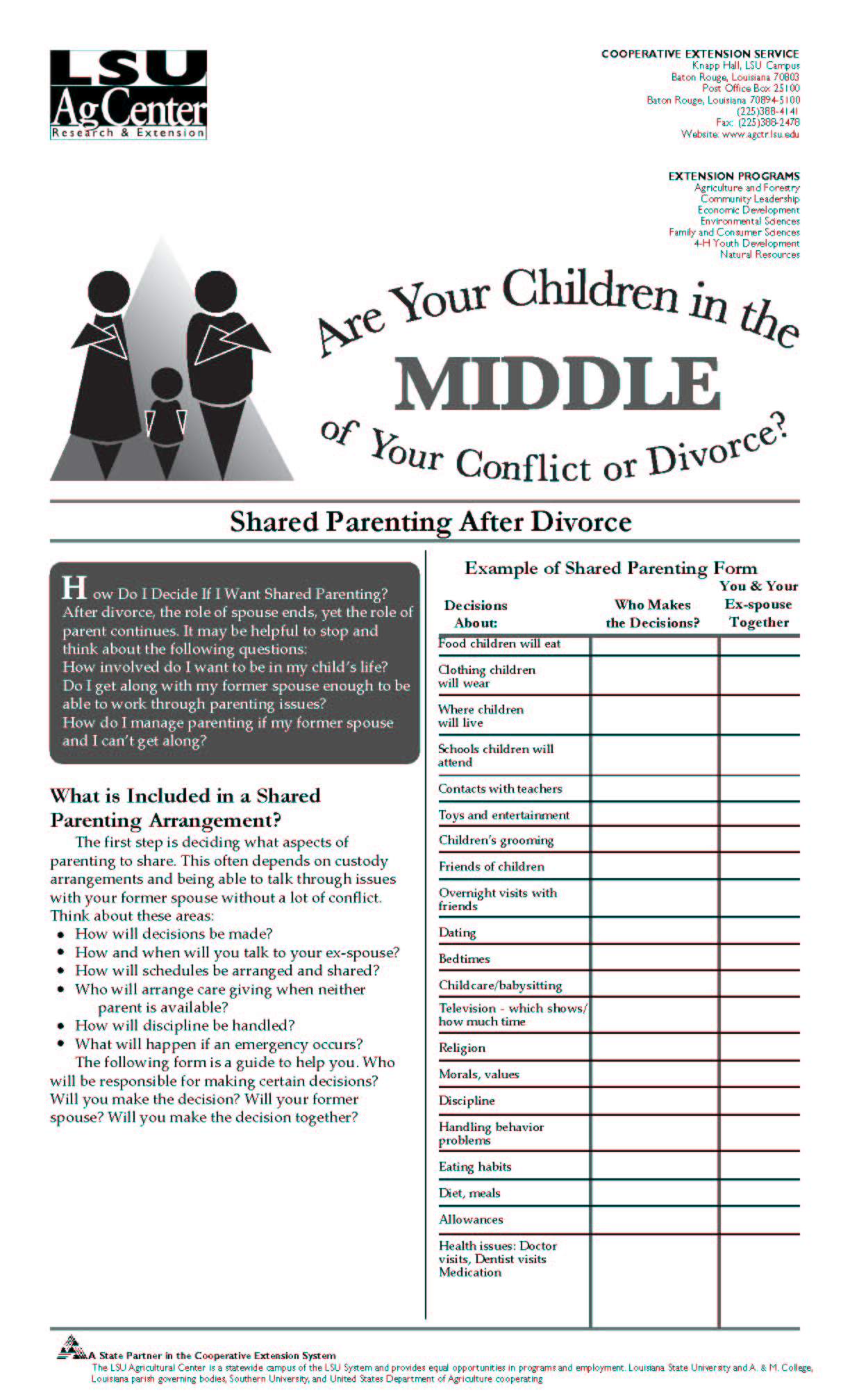 Children in the Middle Series:  Shared Parenting After Divorce