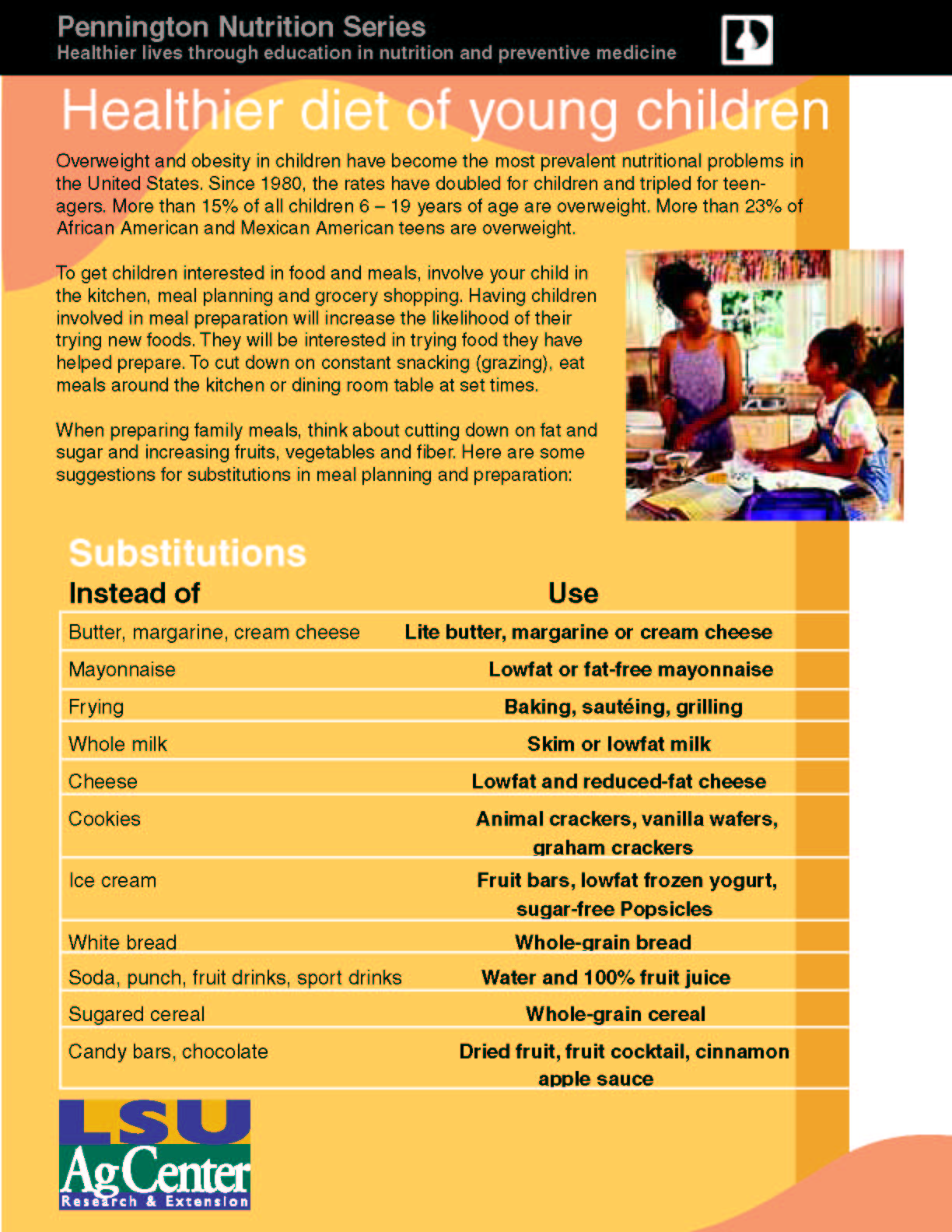 Healthier Diet of Young Children