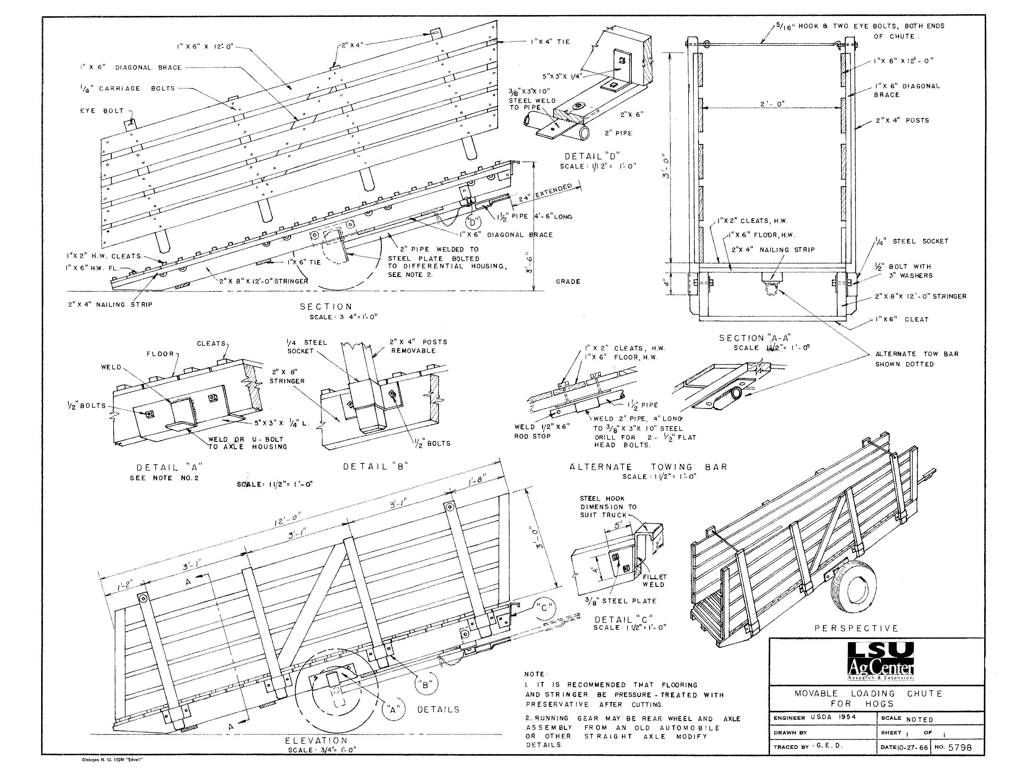 Movable Loading Chute for Hogs