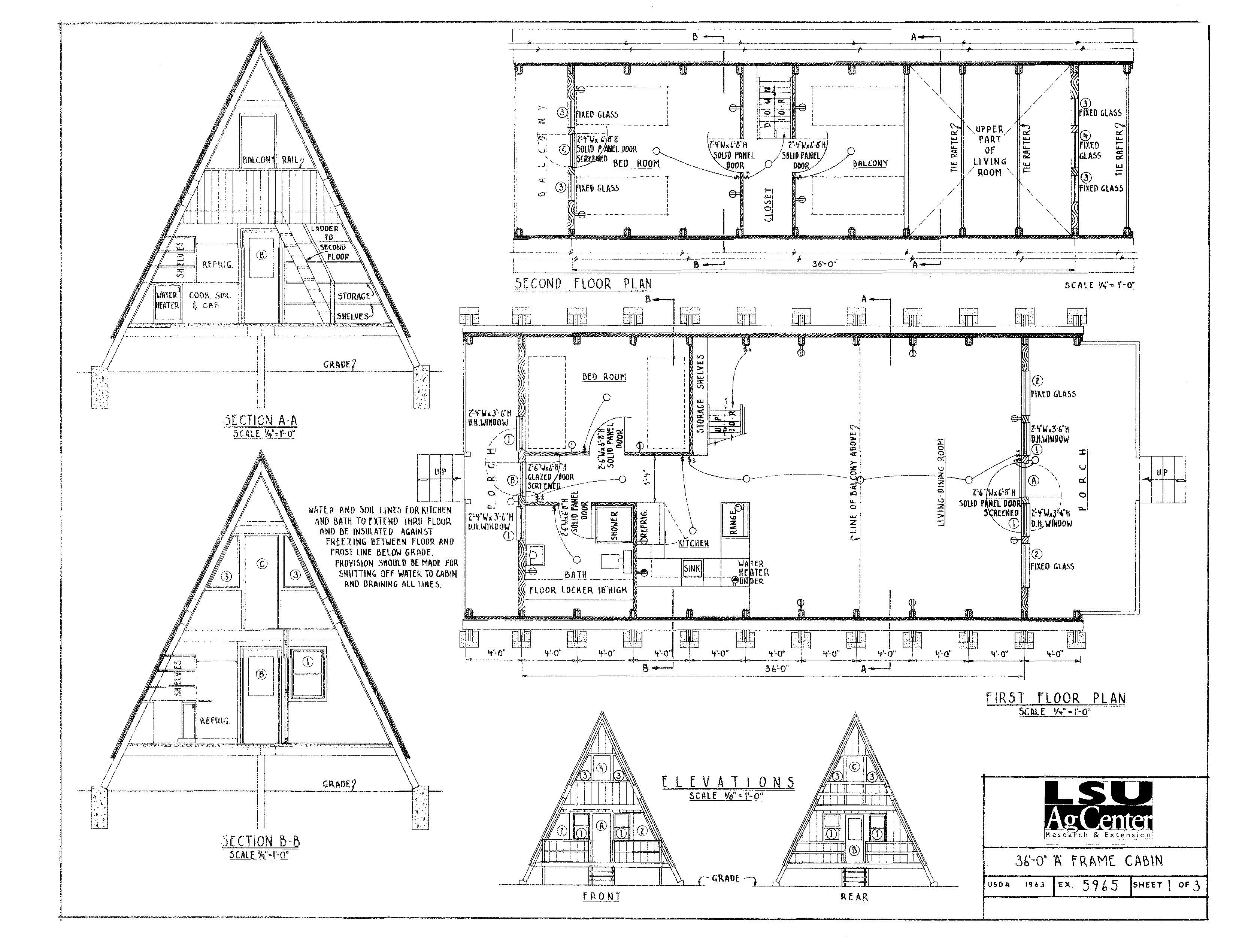 36 "A" Frame Cabin