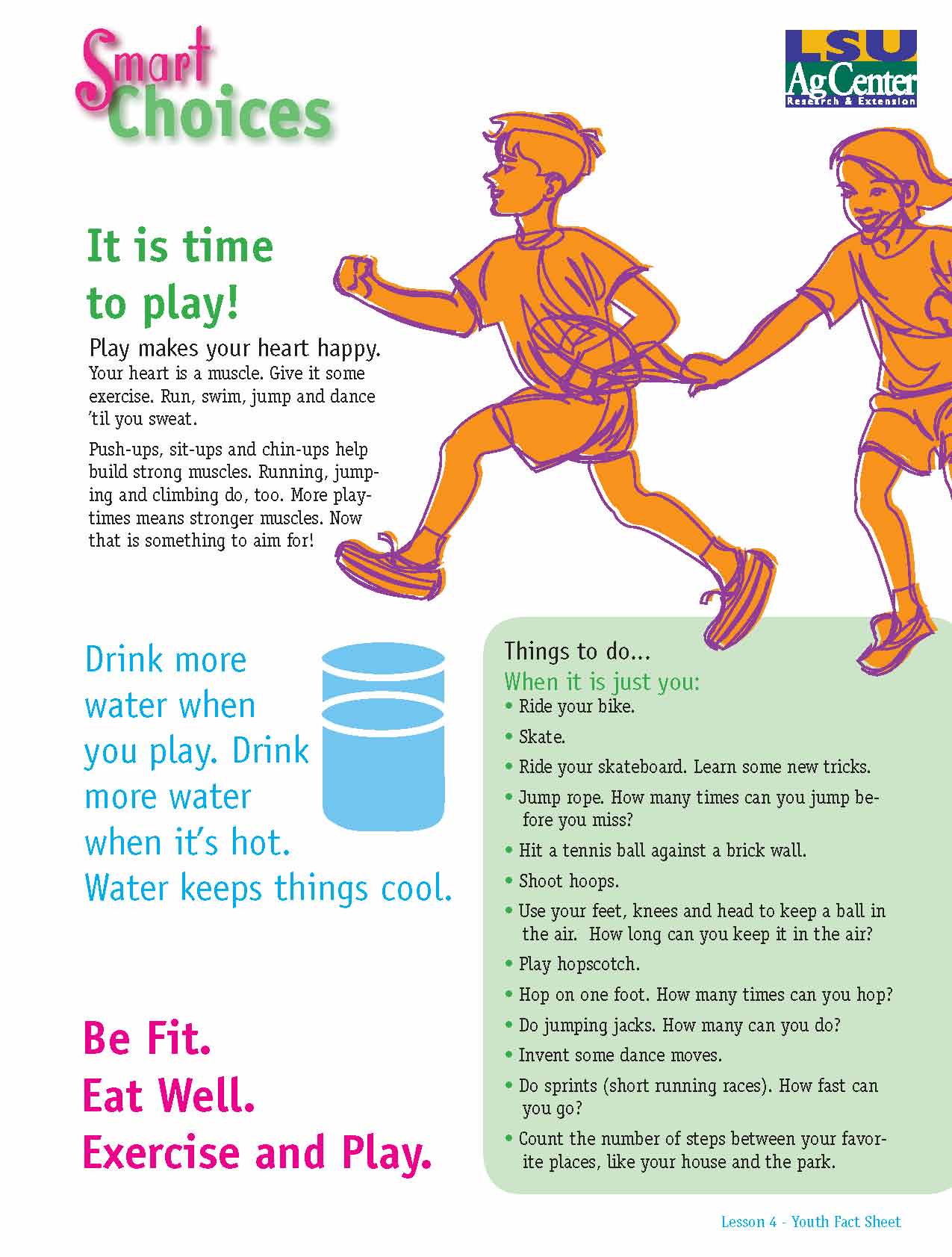 Smart Choices:  Its Time to Play (Youth Fact Sheet)