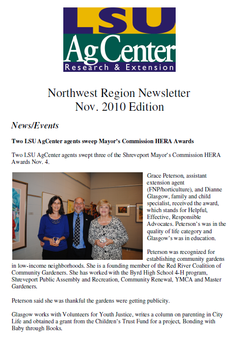 Northwest Region Newsletter - Nov. 2010