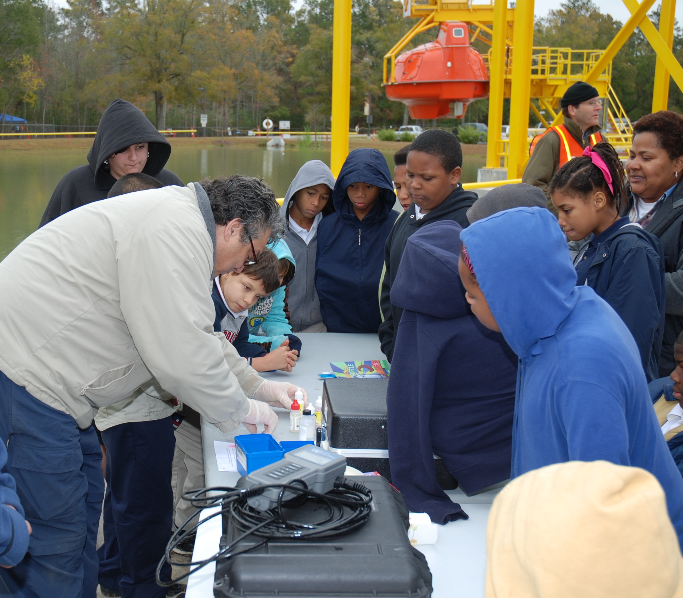 Students learn about wetlands at Shell facility