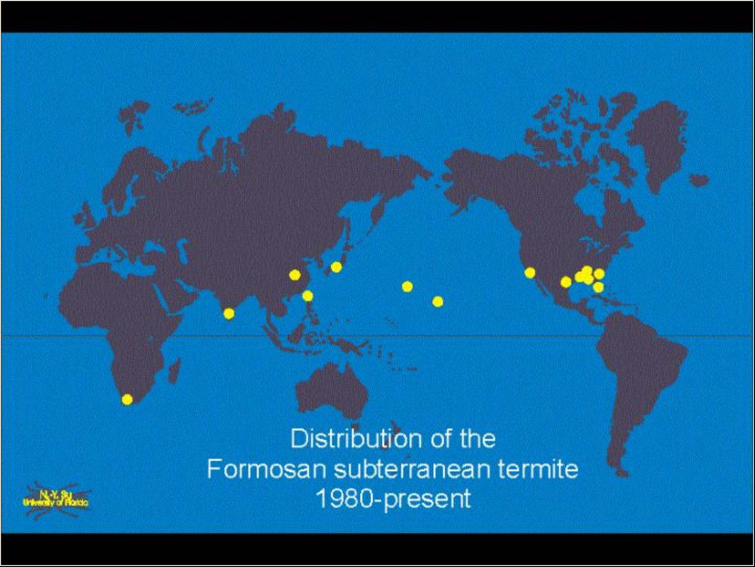 Distribution of Formosan Subterranean Termites