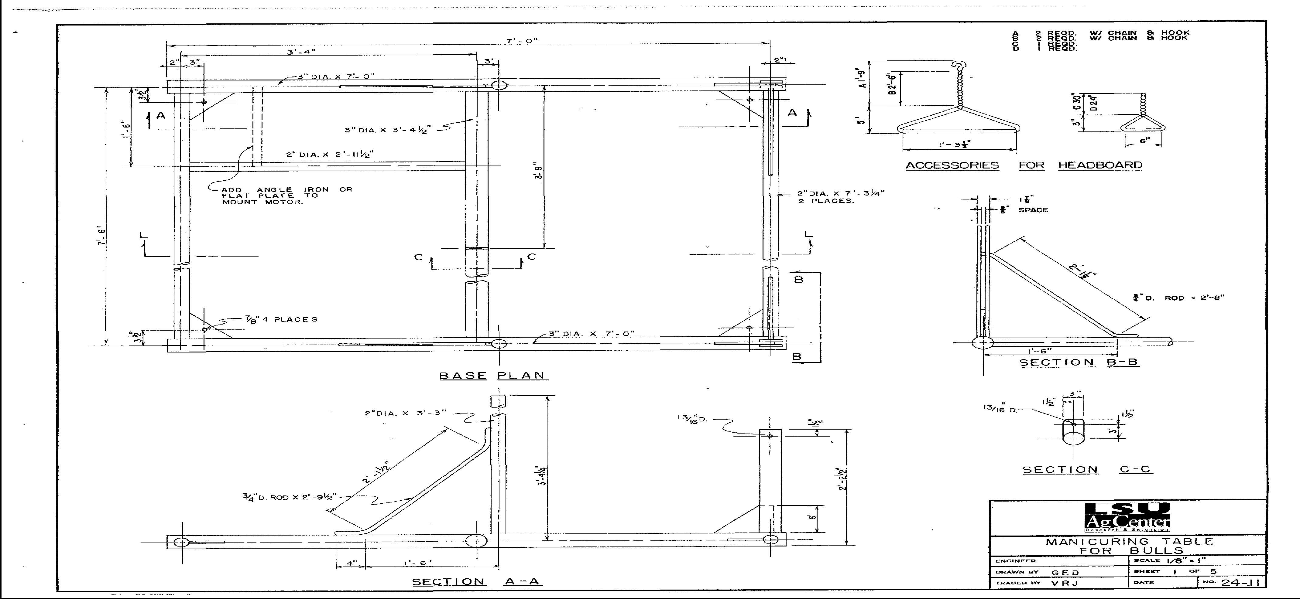 Manicuring Table for Bulls