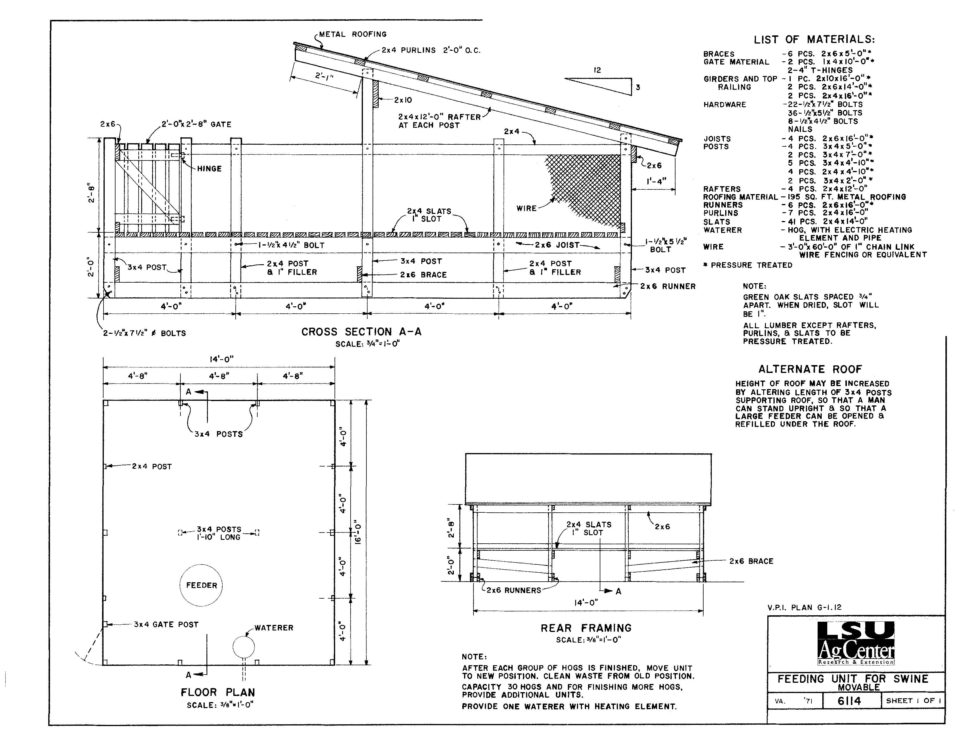 Feeding Unit for Swine
