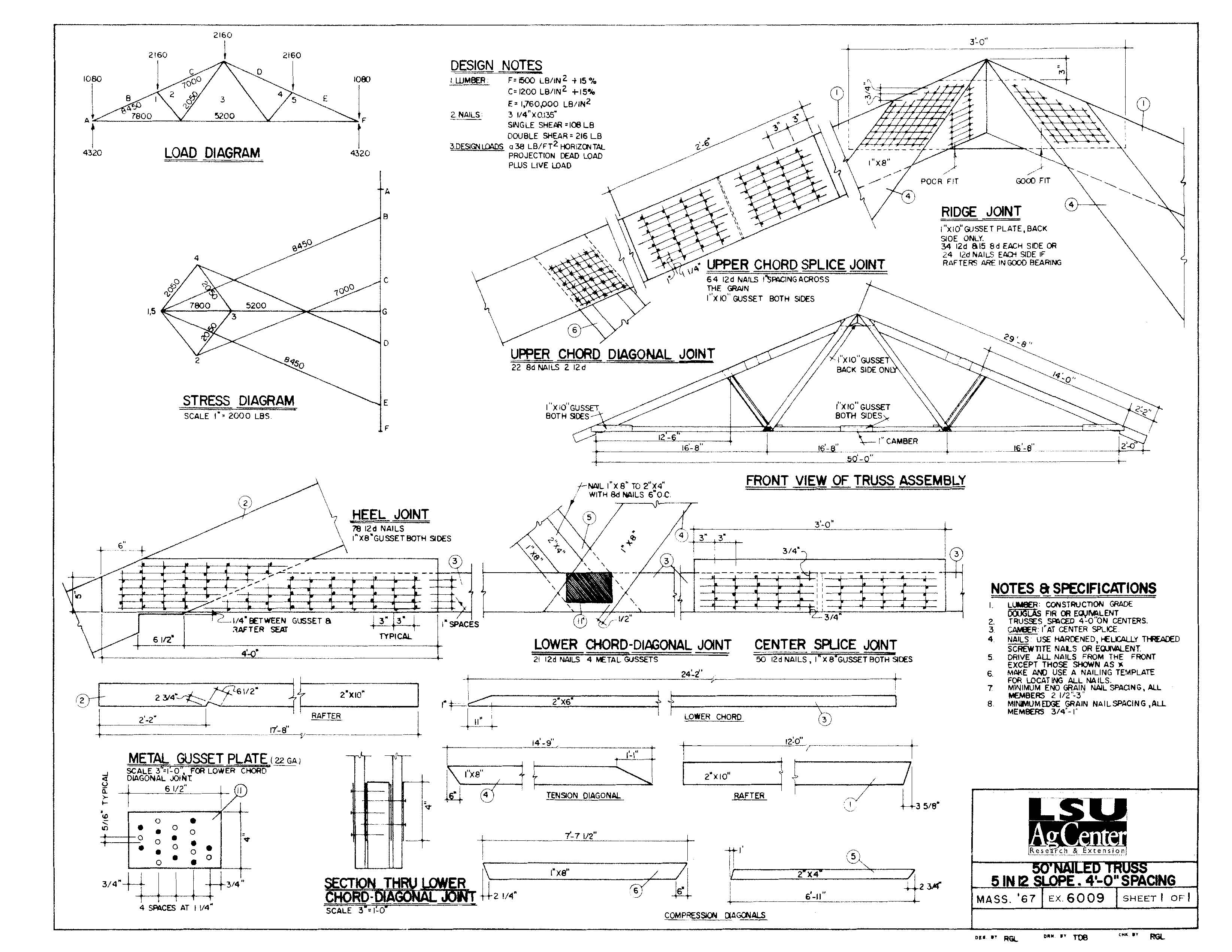 50 ft. Nailed Truss