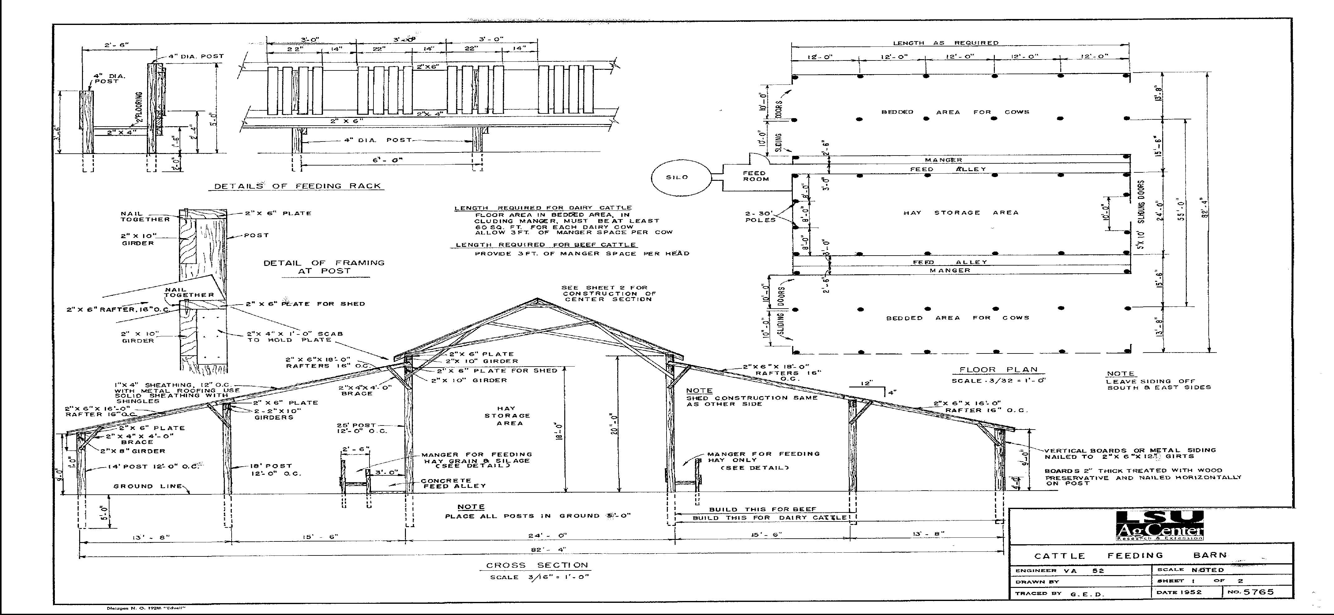 Cattle Feeding Barn