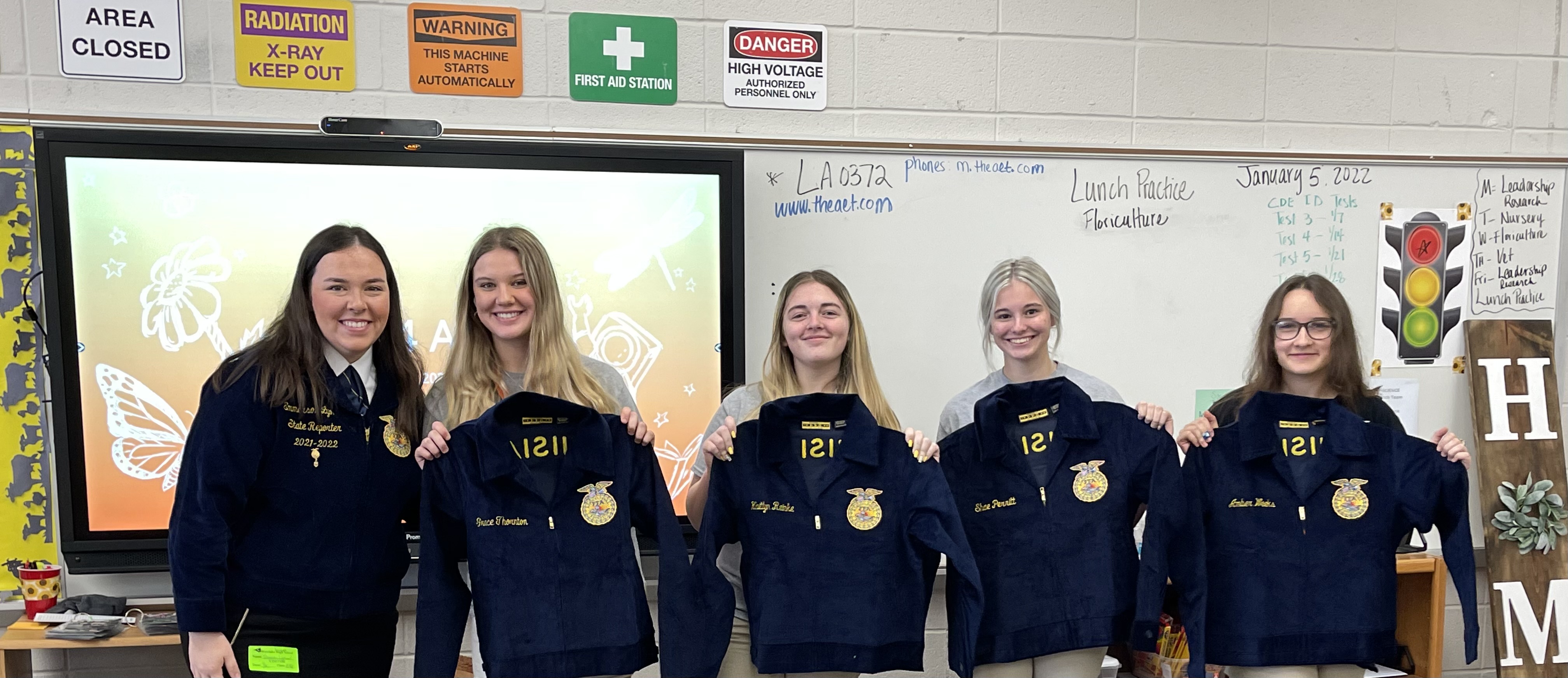 Several FFA members received new jackets.