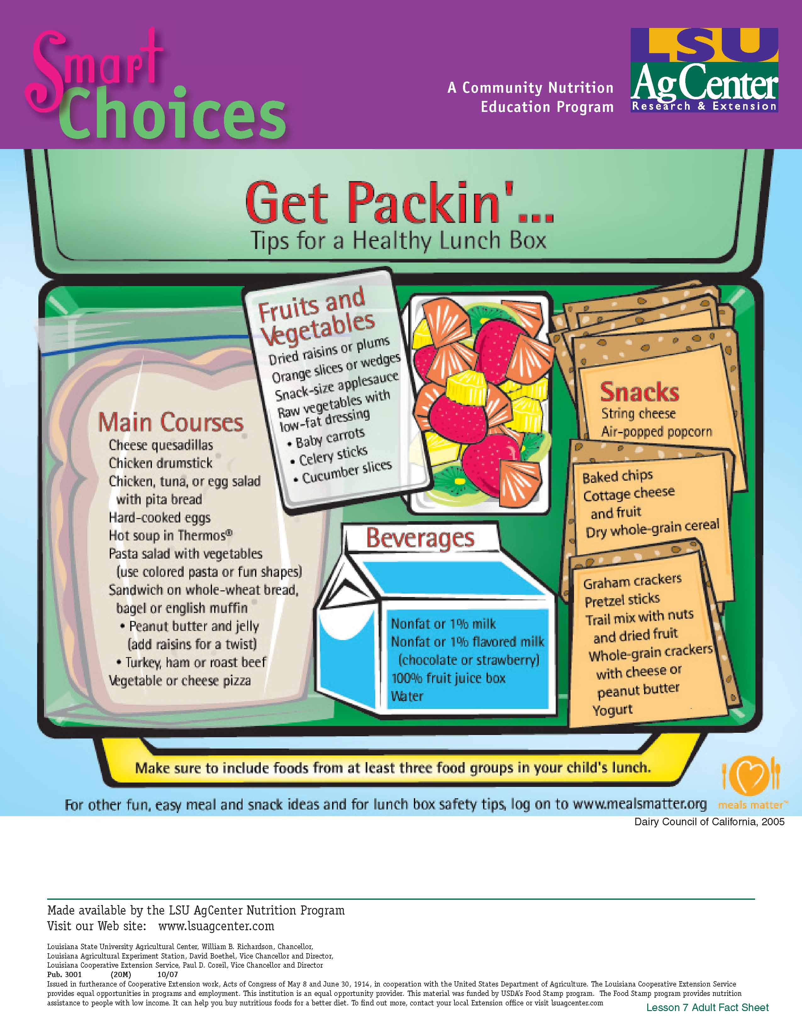 Smart Choices: Get Packing…Tips for a Healthy Lunch Box