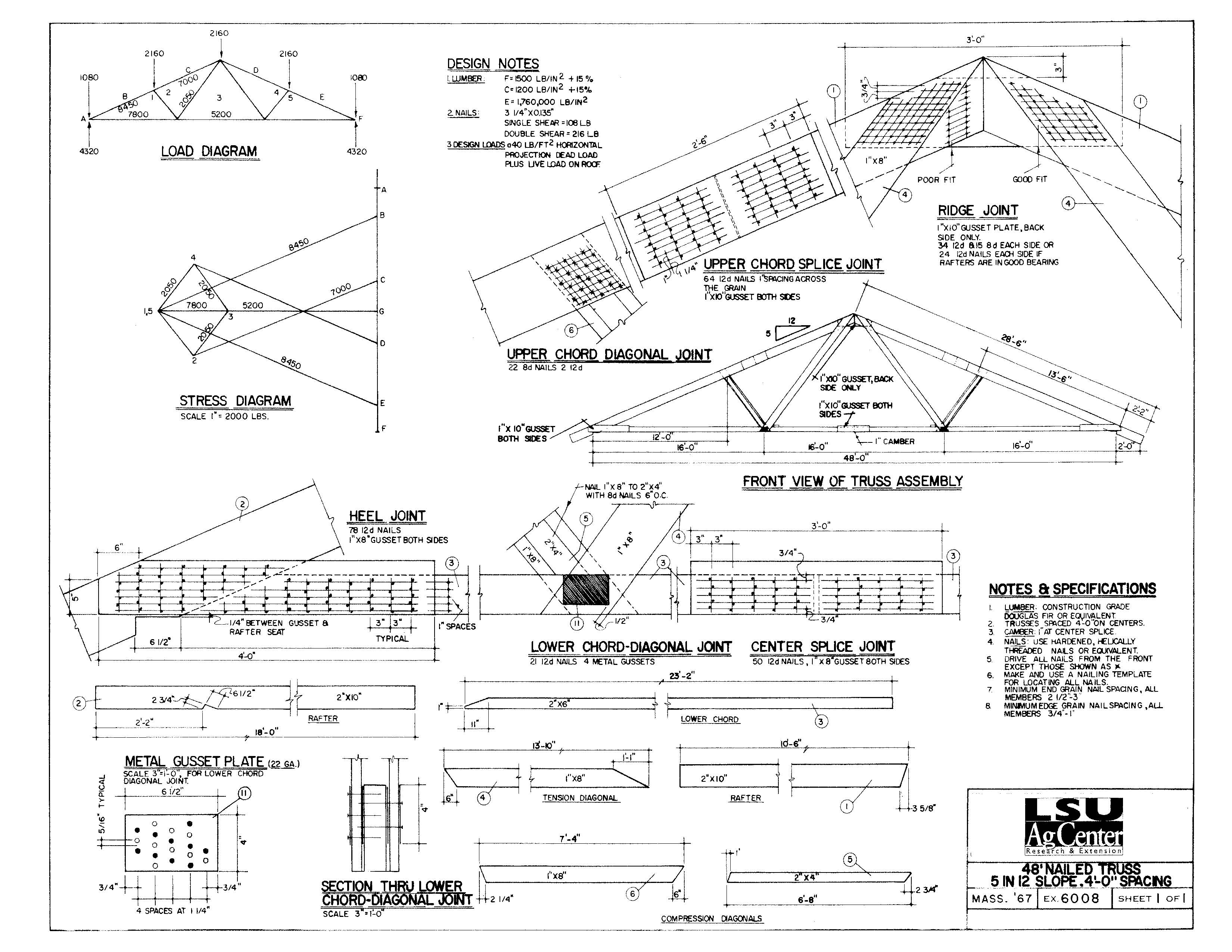 48 ft. Nailed Truss