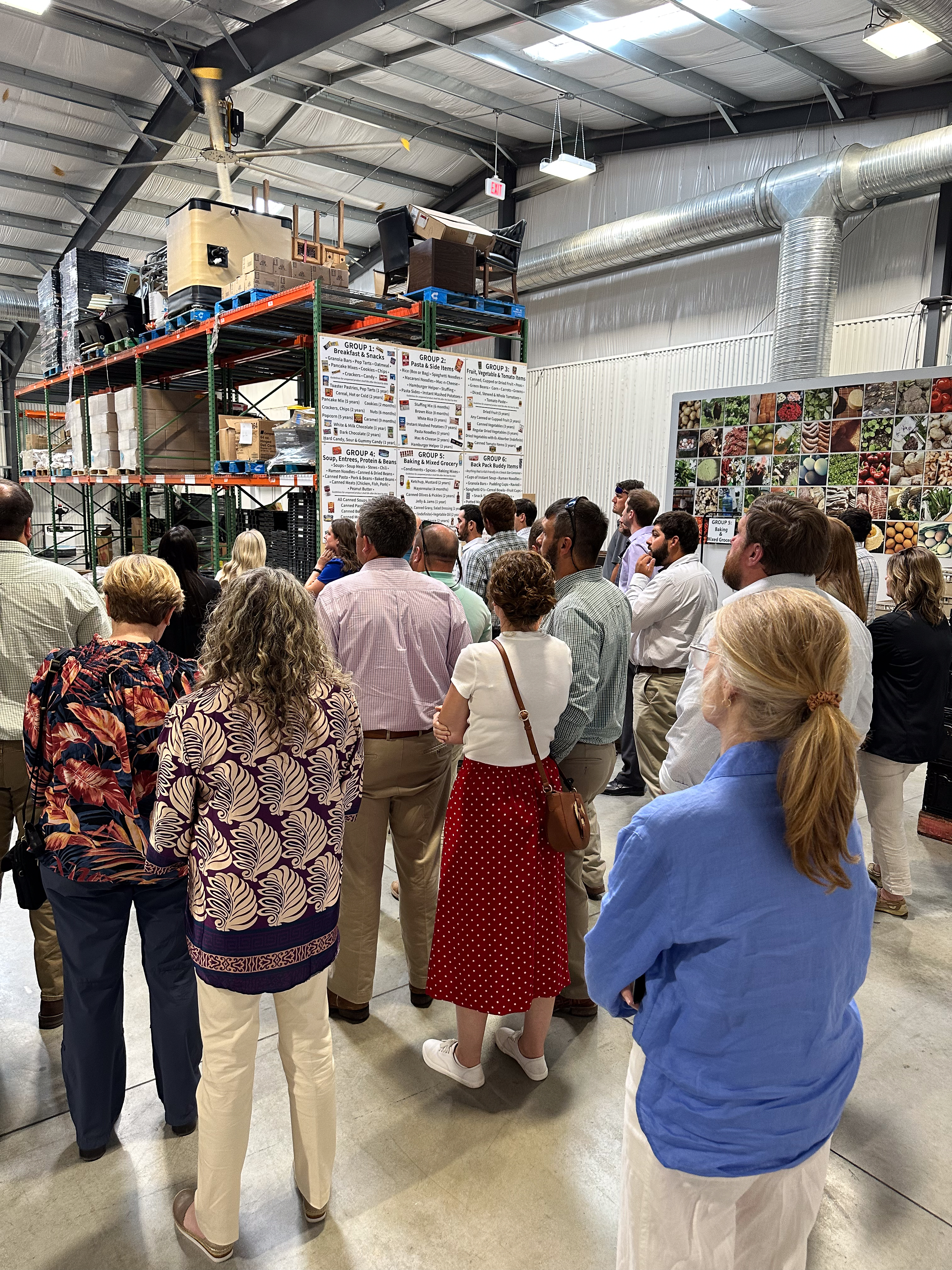 Class XVIII listening to Healthy Harvest tour.