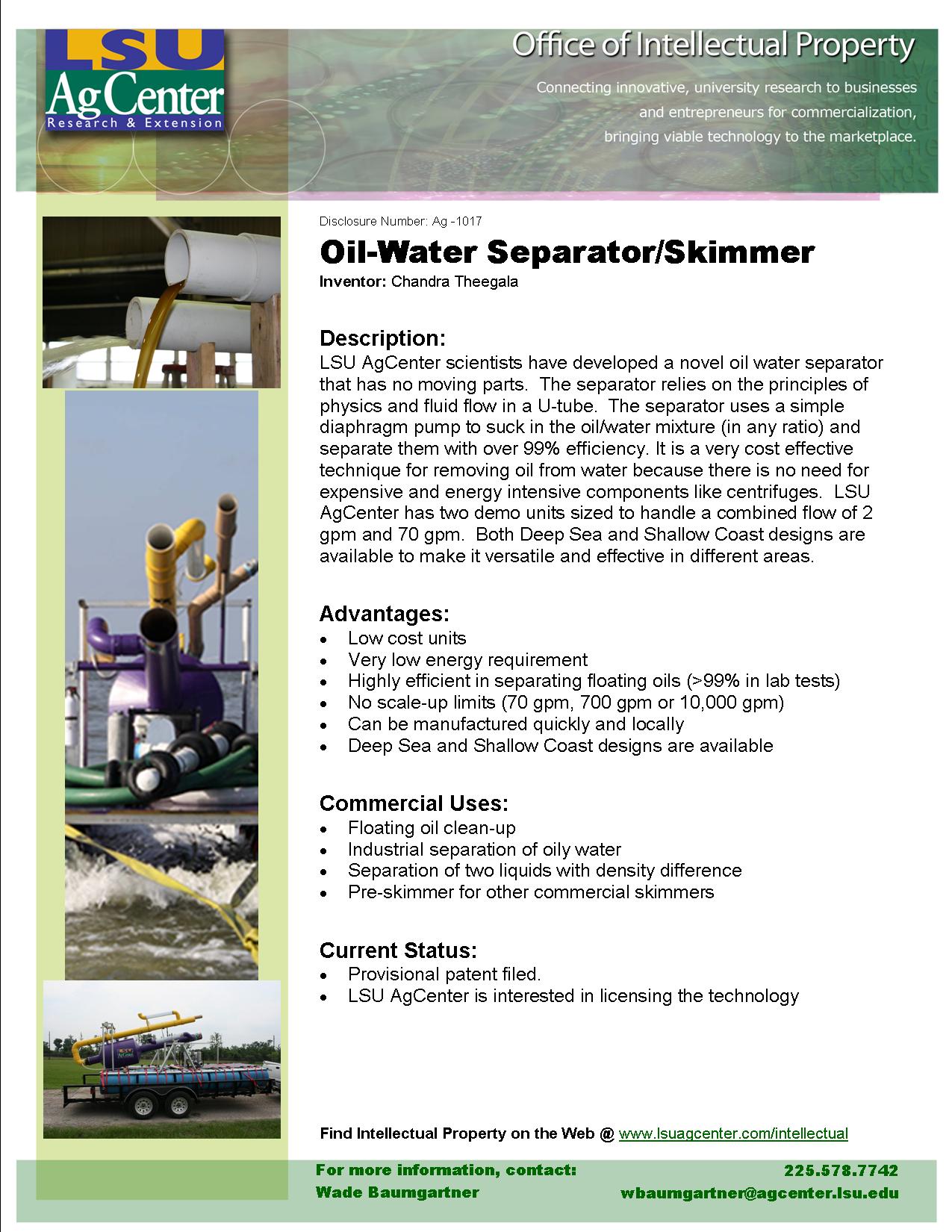 Efficient Oil-water Separator