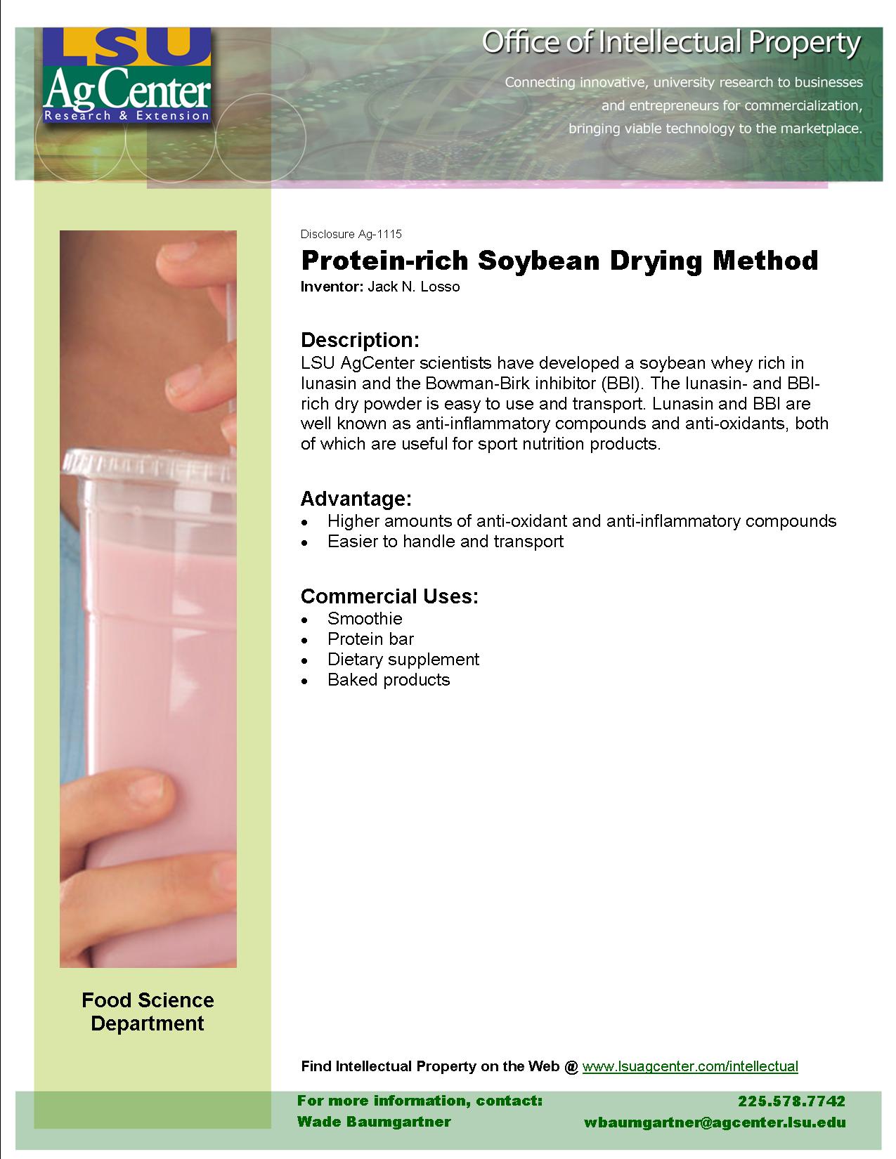 Protein-rich Soybean Drying Method