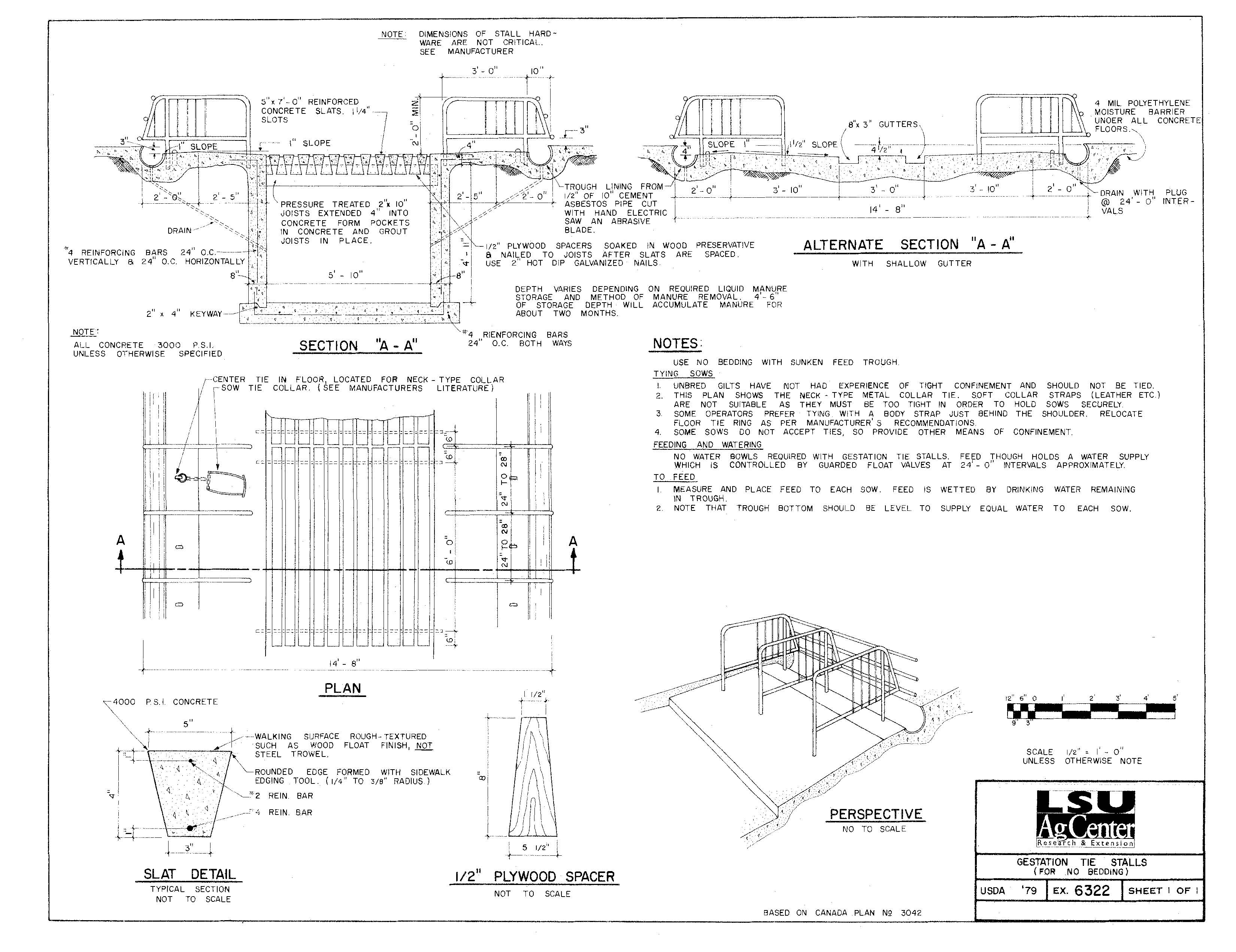 Gestation Tie Stalls