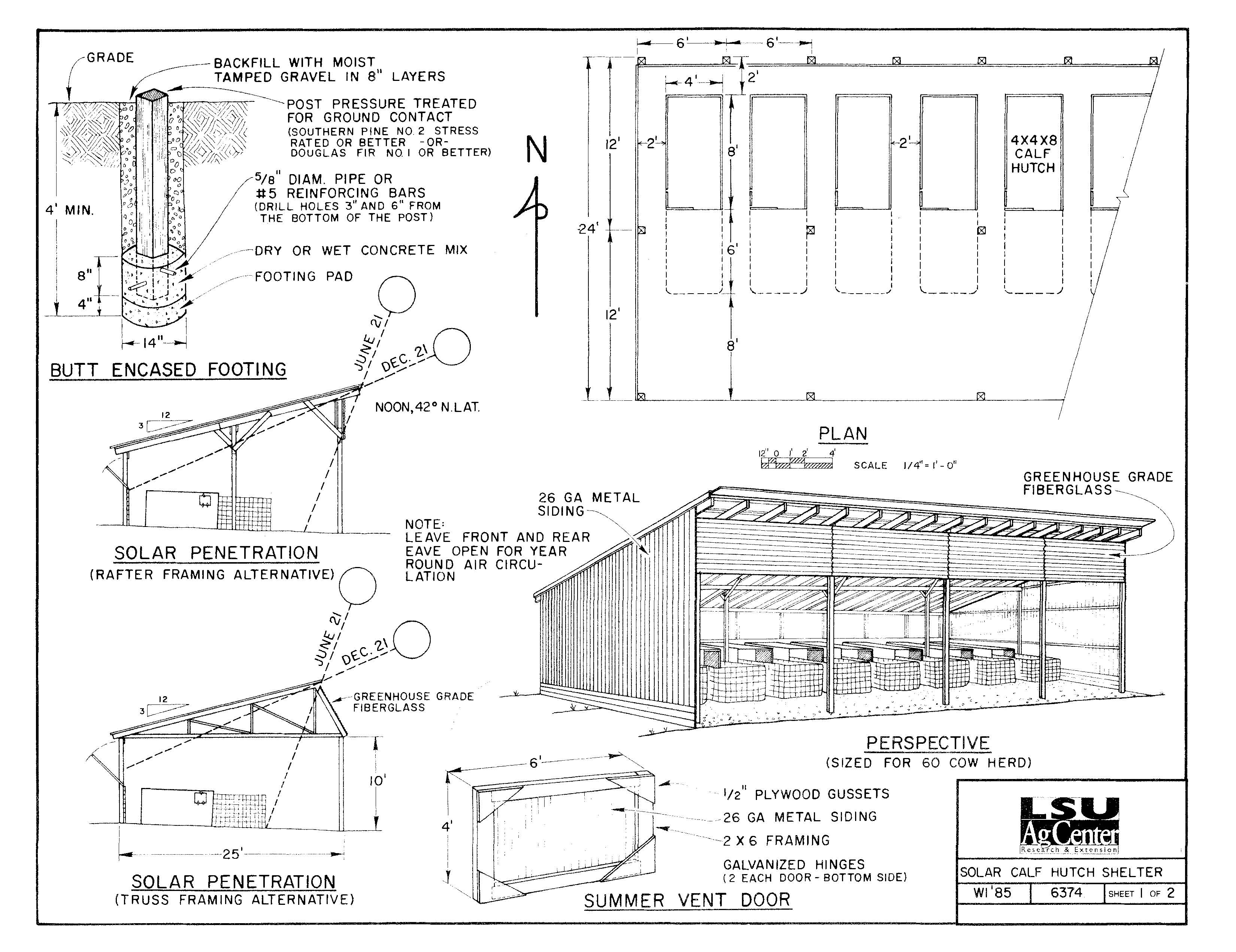 Solar Calf Hutch Shelter