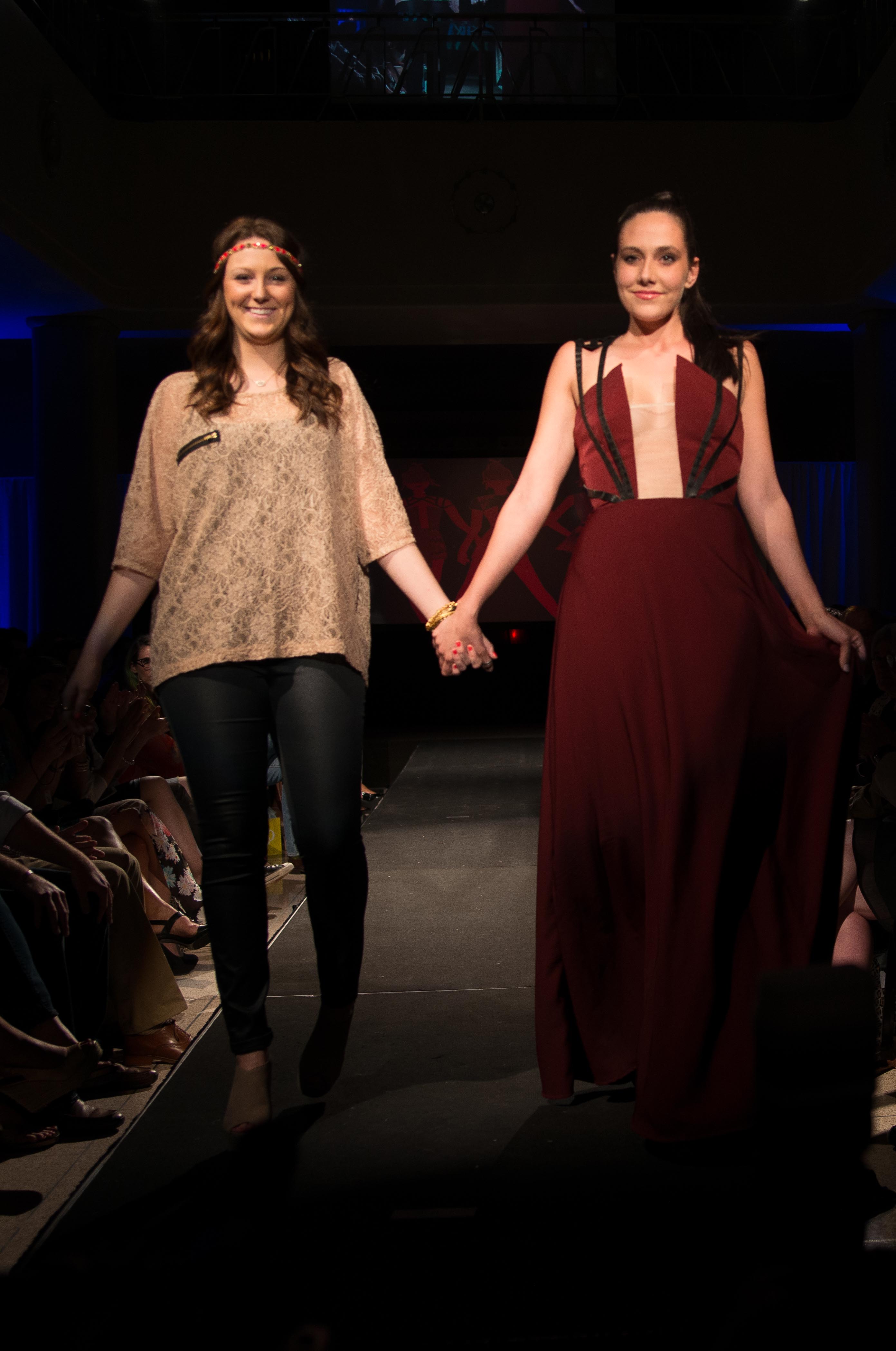Jessica Sapera with her model
