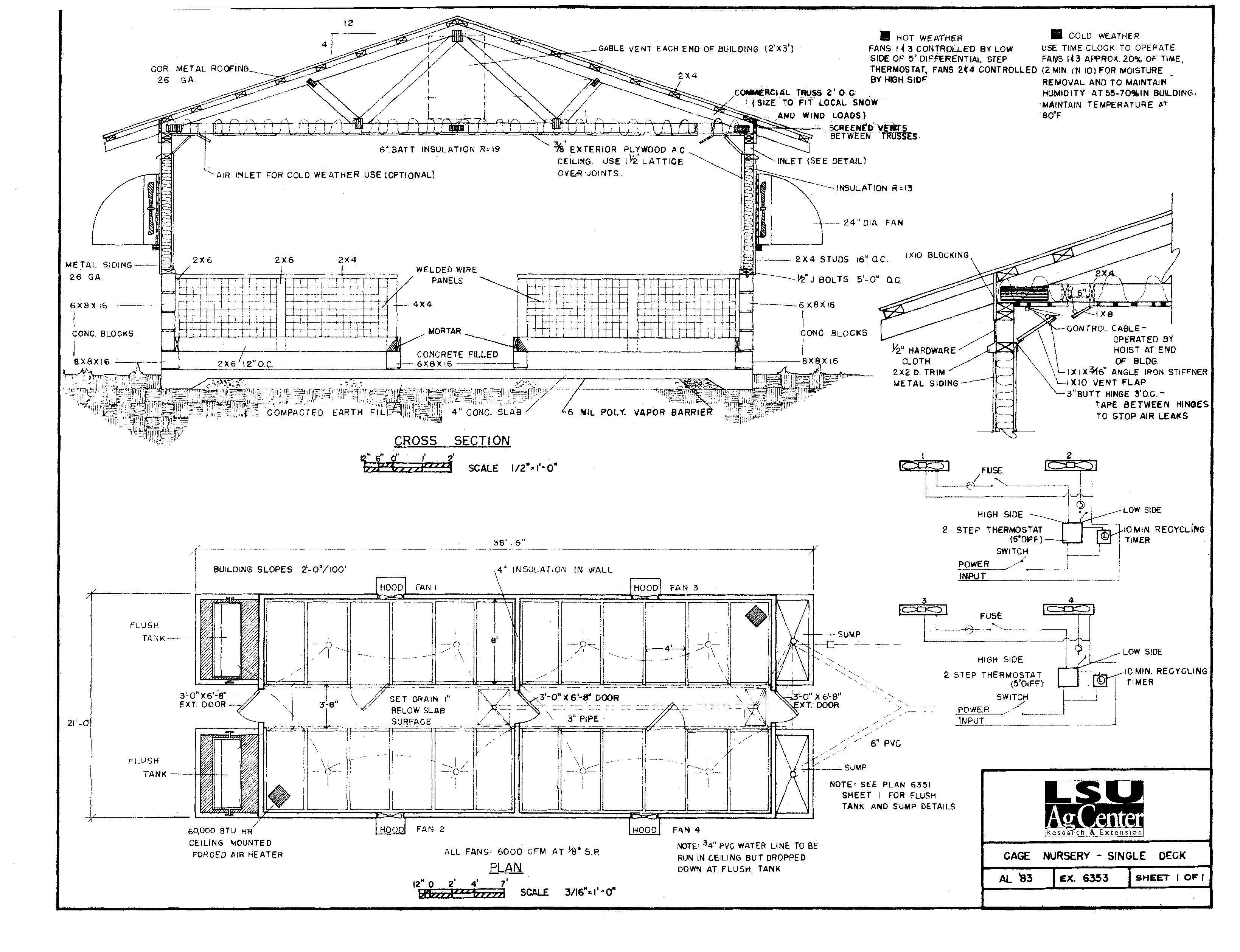 Caged Nursery-Single Deck (Tilt Tank)