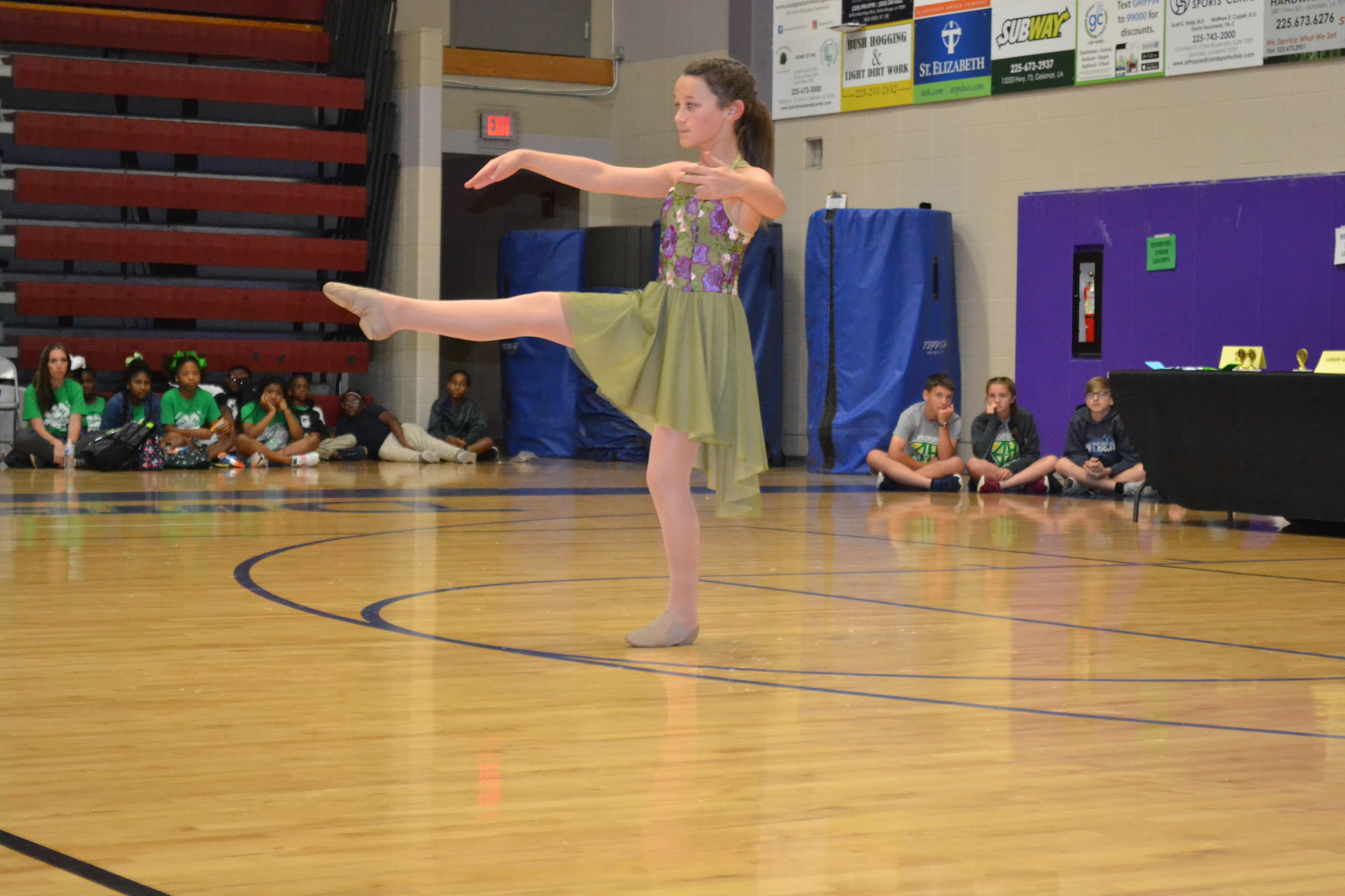 Young person dancing.