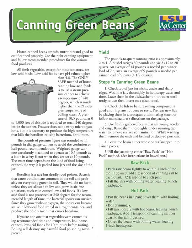 Canning Green Beans