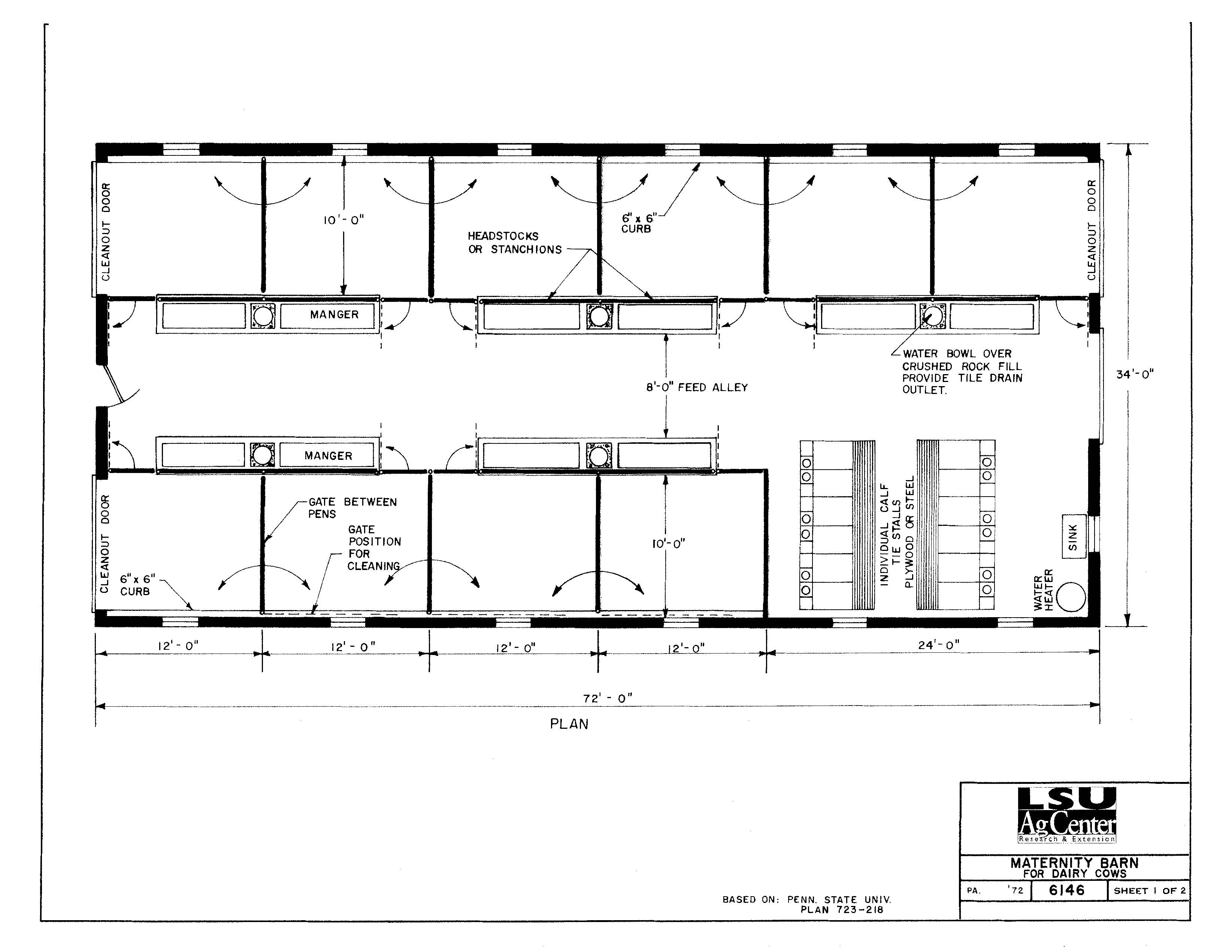 Maternity Barn for Dairy Cows