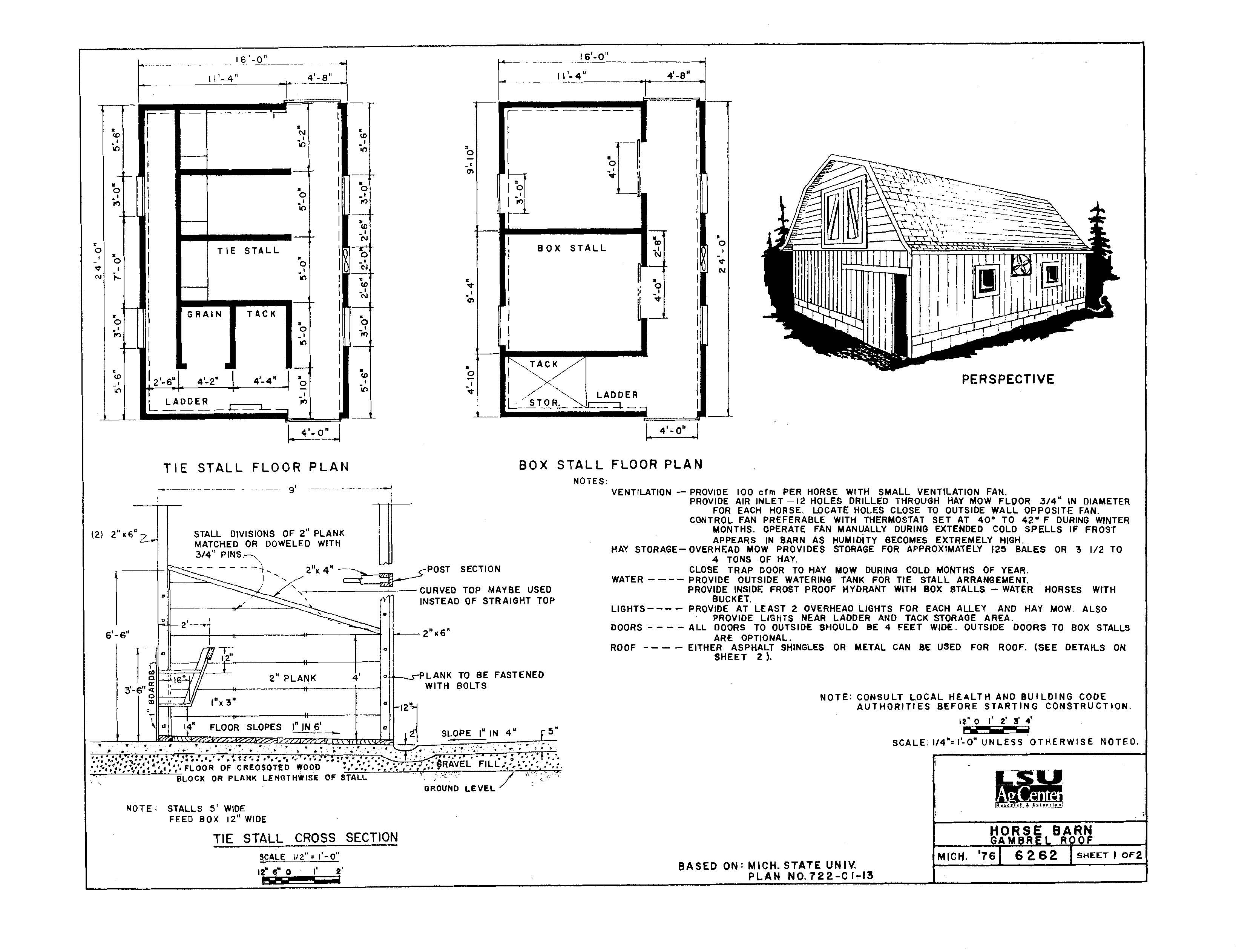 Horse Barn (Gambrel)